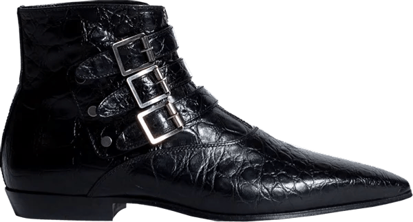 Saint Laurent Paris o1bcso1str0724 Boots in Black Size US 7 / EU 40 - 4 Thumbnail