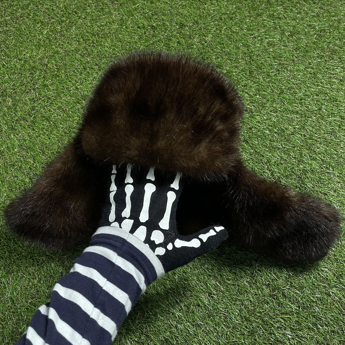 Vintage Vintage Y2K Fuzzy Beanie Skeleton Hand Alt Grunge Boxy OS Size ONE SIZE - 2 Thumbnail