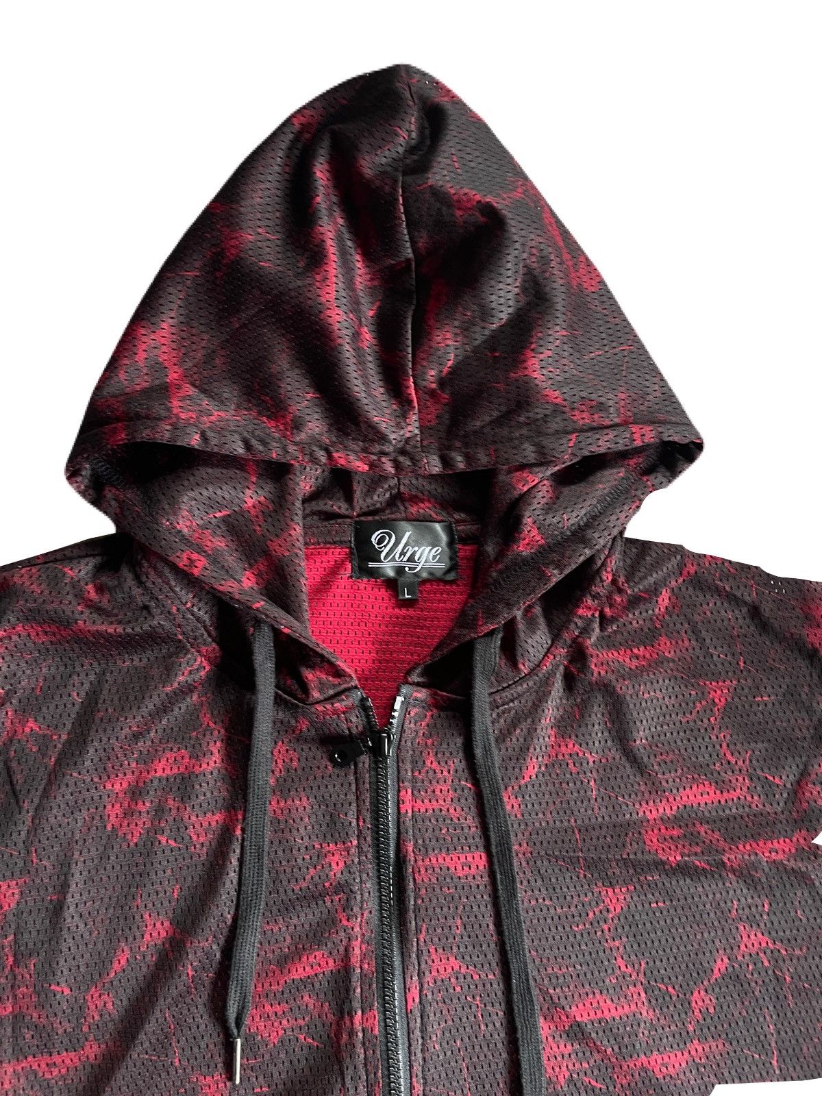 If Six Was Nine 2000s Japanese archive Vkei Graphic Mesh Short-Sleeve Hoodie Size US L / EU 52-54 / 3 - 5 Thumbnail