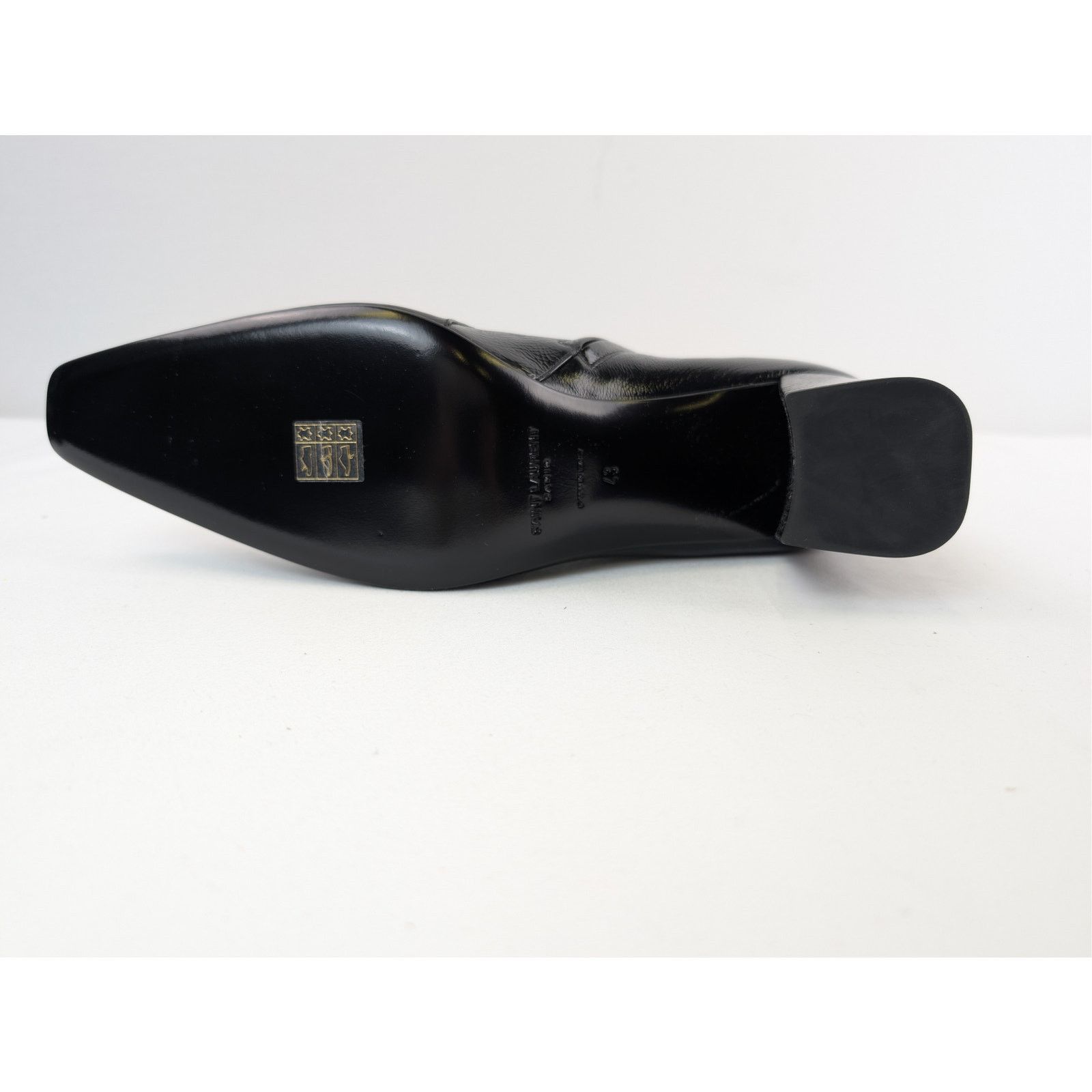 Saint Laurent Paris o1rshd1 Naplack Hero Calf Rainer 75 Boots in Nero Size US 12 / EU 45 - 12 Thumbnail