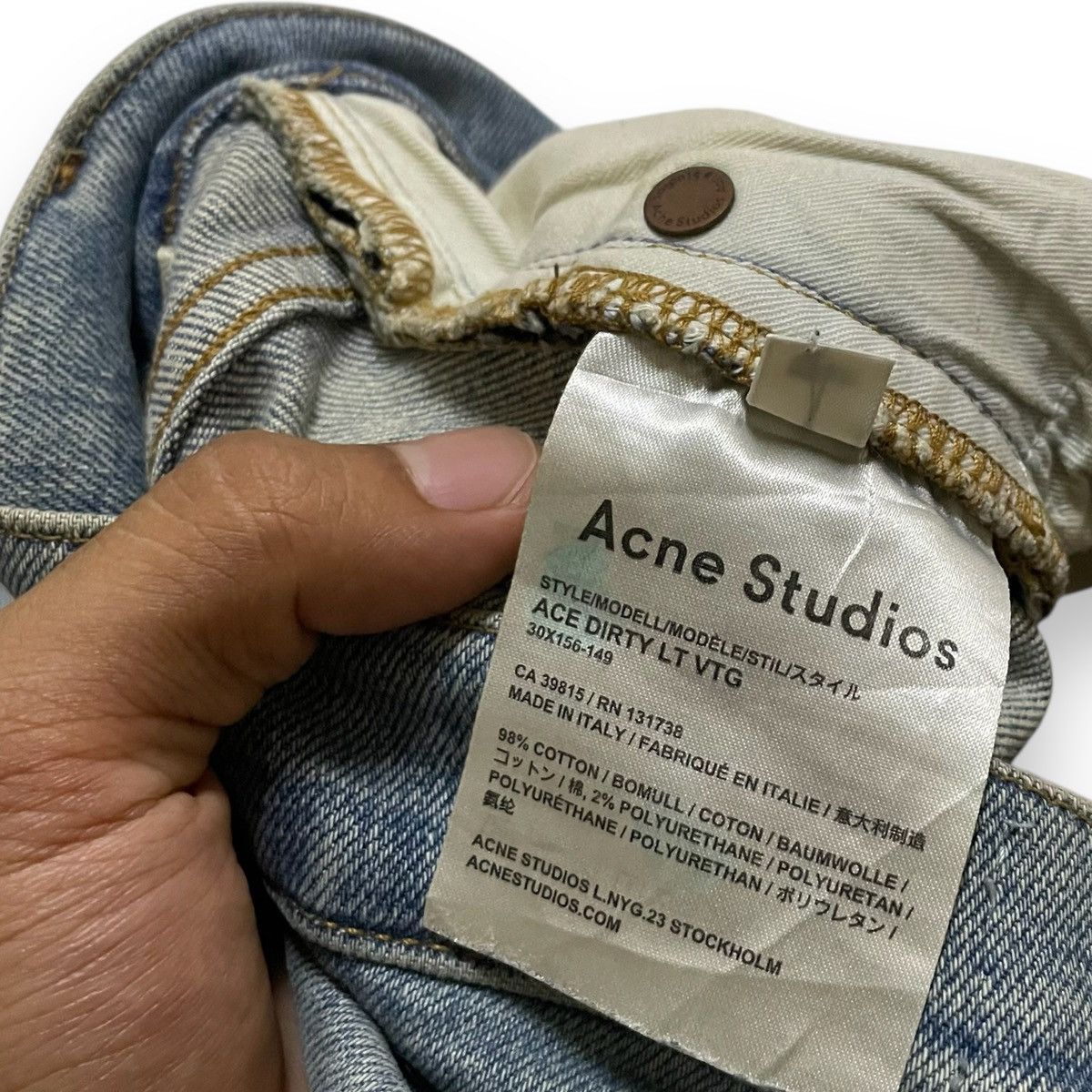 Acne Studios ORIGINAL VINTAGE ACNE STUDIOS ACE DIRTY VT VTG (32×43) Size US 32 / EU 48 - 7 Thumbnail