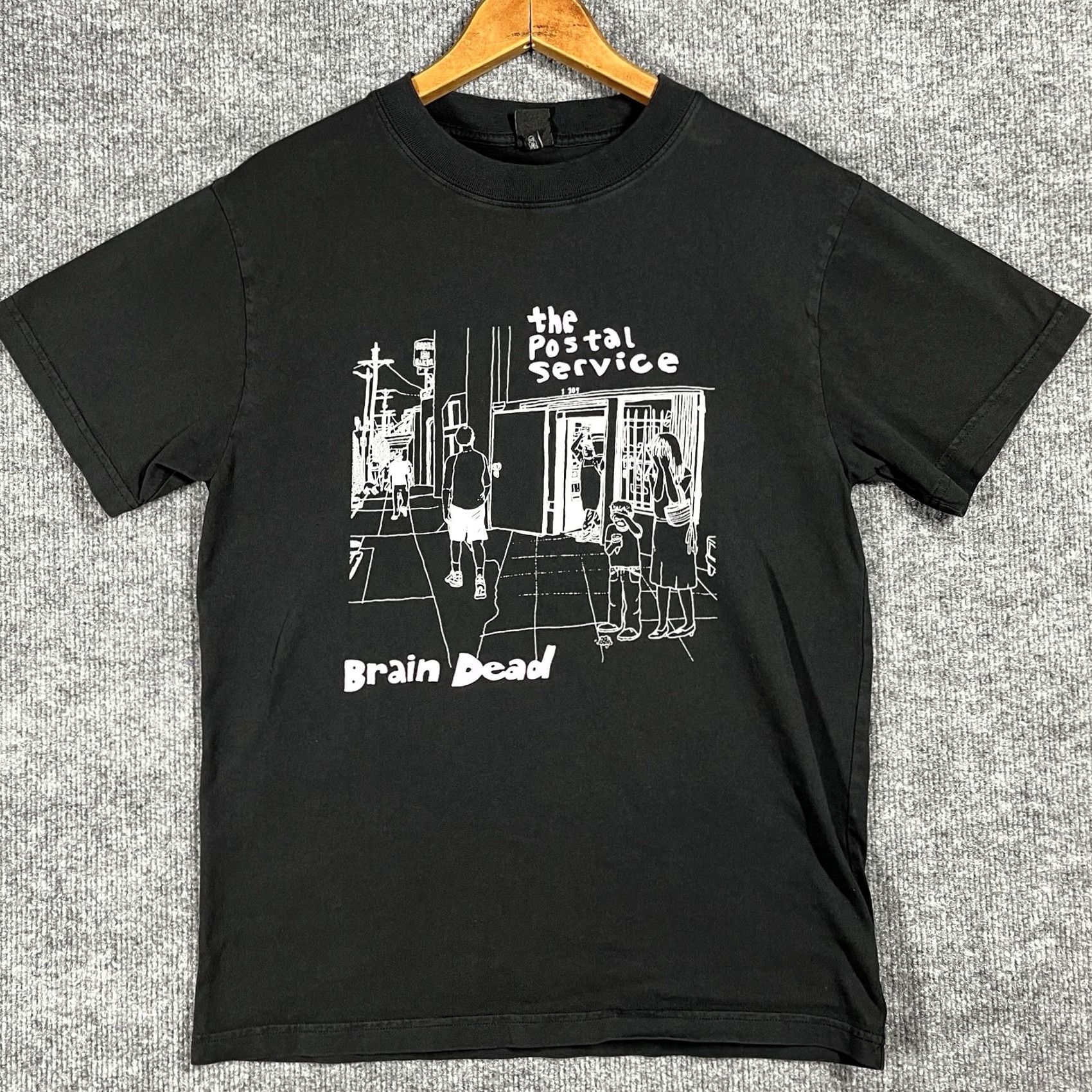 Brain Dead Brain Dead x The Postal Service T-Shirt Mens XS Size Black Crew Neck Short Sleeve 100% Cotton Give Up Anniversary Band Brain Dead The Postal Service Size US XS / EU 42 / 0 - 2 Thumbnail