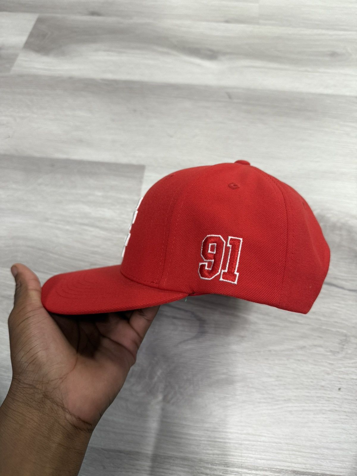 Eric Emanuel Eric Emanuel EE 6-Panel Structured Snapback Red Size ONE SIZE - 2 Thumbnail
