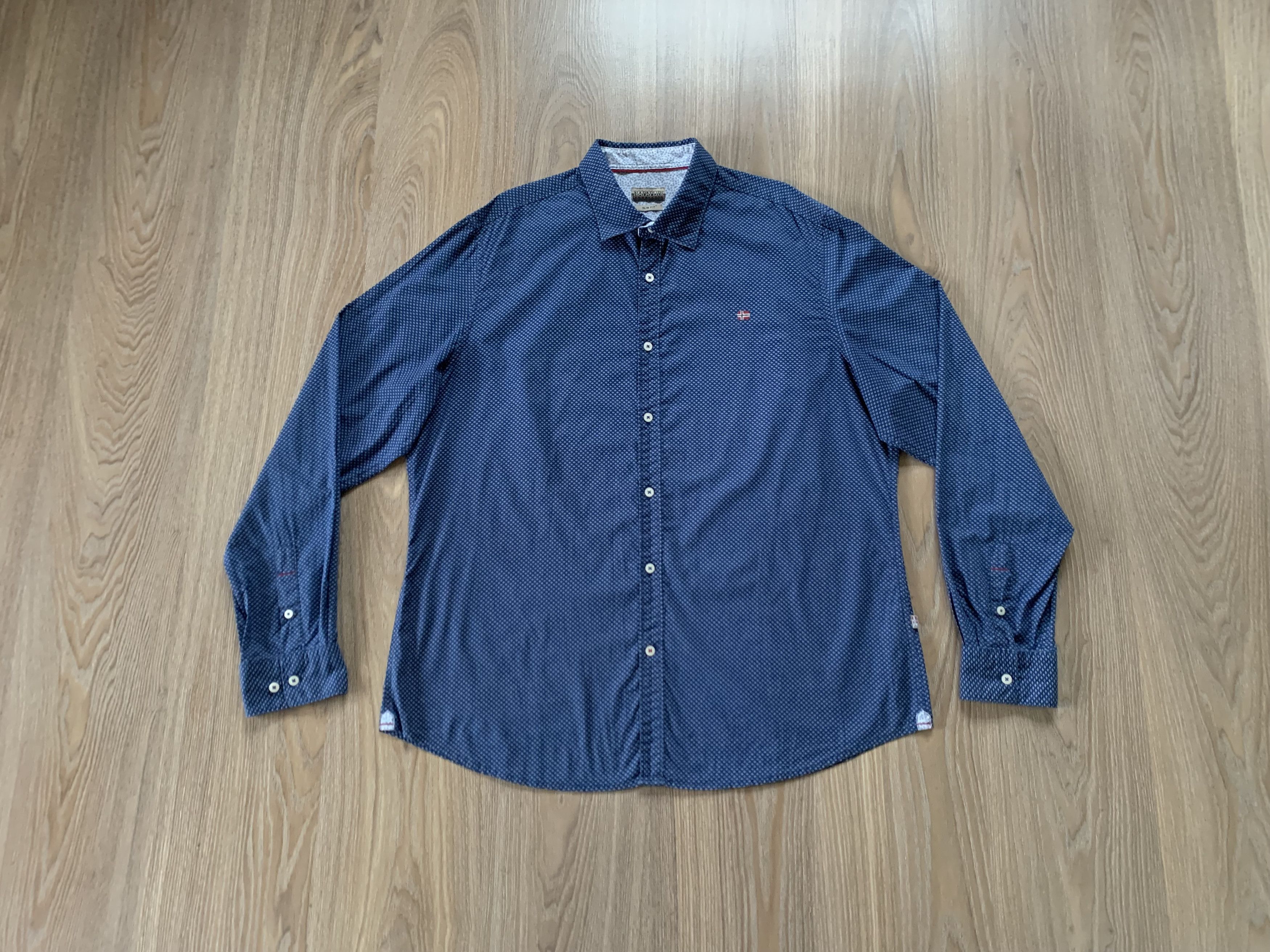 Napapijri Napapijri Blue Long Sleeve Shirt Size US XXL / EU 58 / 5 - 1 Thumbnail
