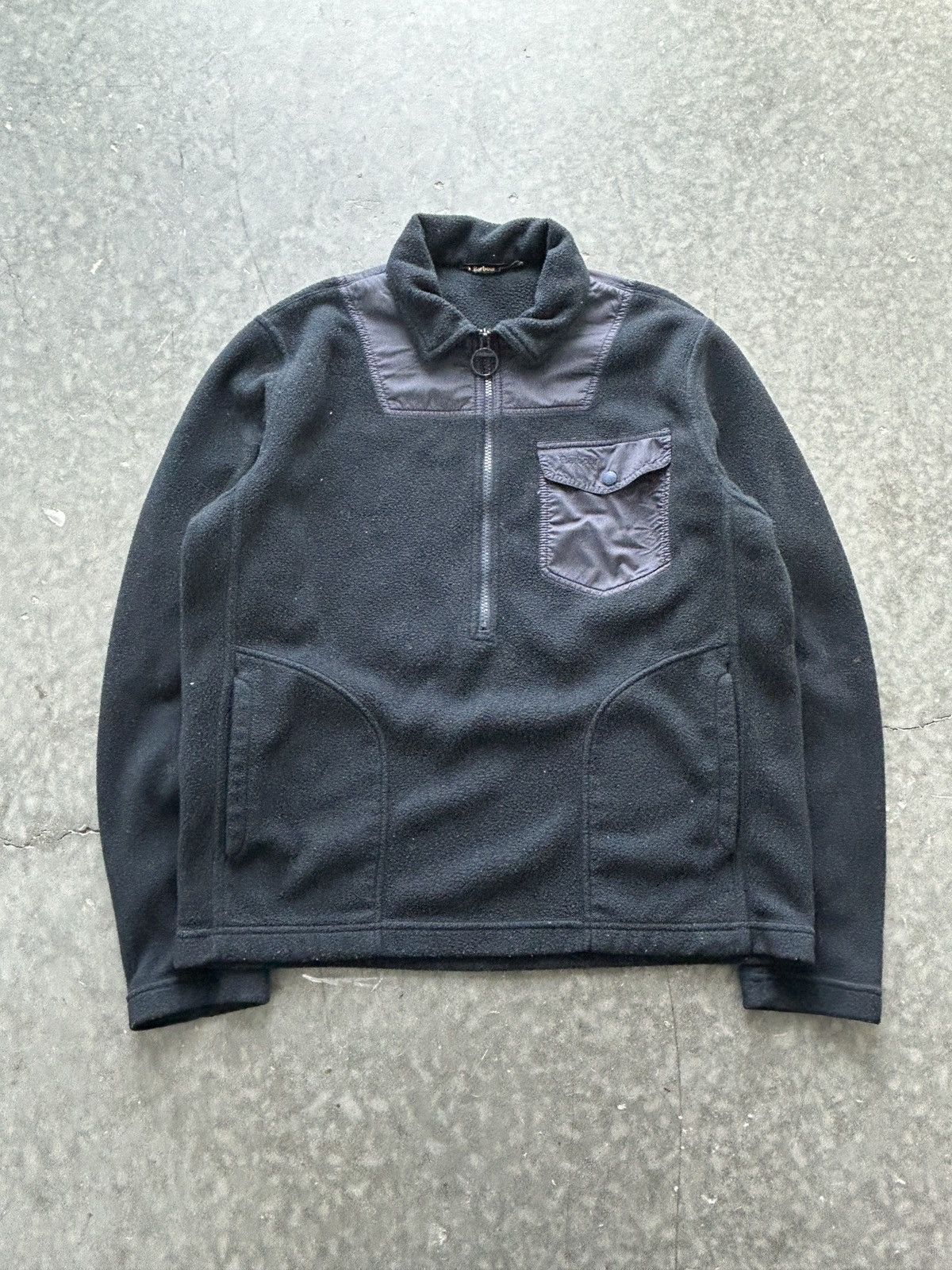 Barbour Vintage Y2K Barbour Half Zip Fleece Jacket Size US M / EU 48-50 / 2 - 1 Thumbnail