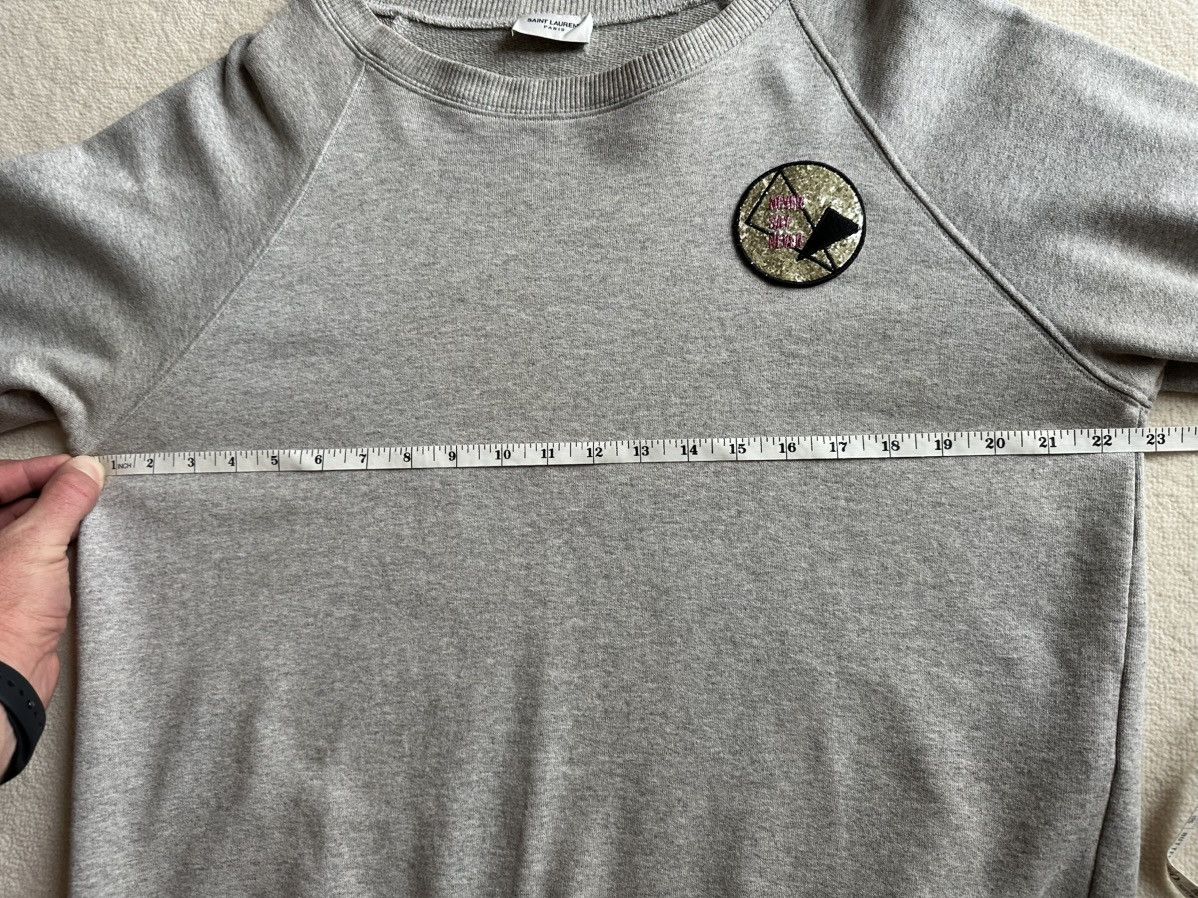 Saint Laurent Paris Saint Laurent glitter patch grey sweater sweatshirt crew XL Size US XL / EU 56 / 4 - 7 Thumbnail