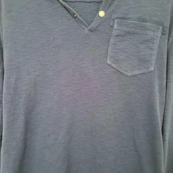 Guess Heathered 1/4 Button V-Neck Hooded Henley Casual School Size US M / EU 48-50 / 2 - 3 Thumbnail