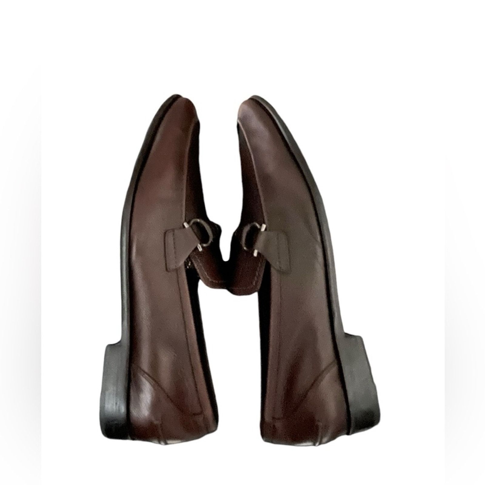 Salvatore Ferragamo SALVATORE FERRAGAMO Twist 12 D Dark Brown Pebble Loafers Size US 12 / EU 45 - 7 Thumbnail