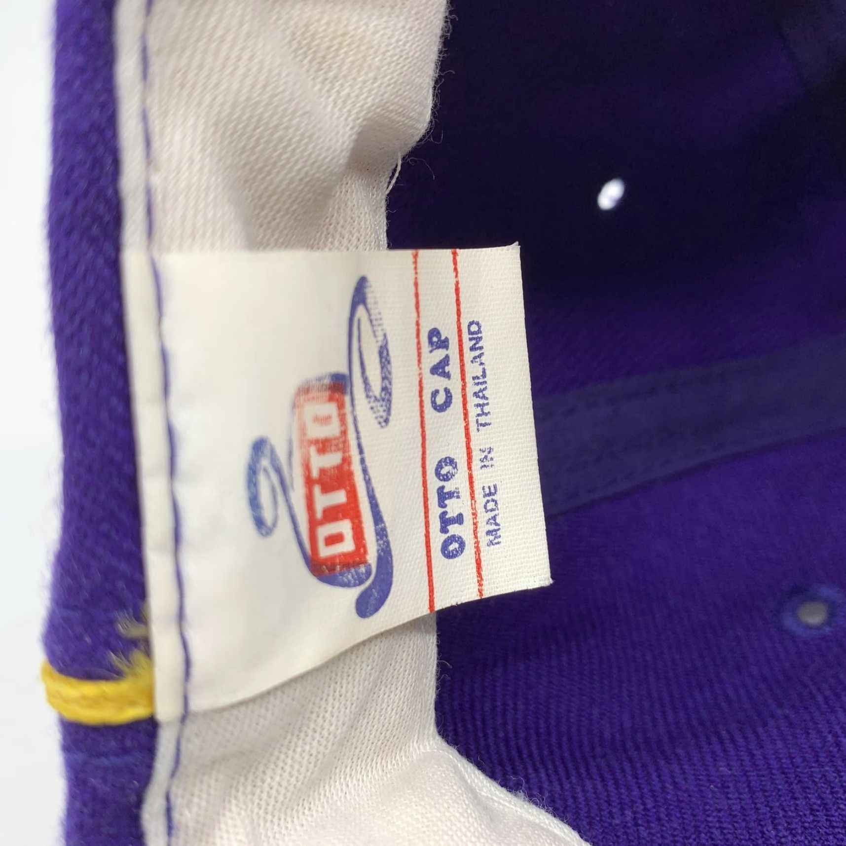 Vintage VINTAGE Otto Hat Cap Snap Back Mens One Size Purple Gold Piping Baseball 90s Accessories Size ONE SIZE - 7 Thumbnail