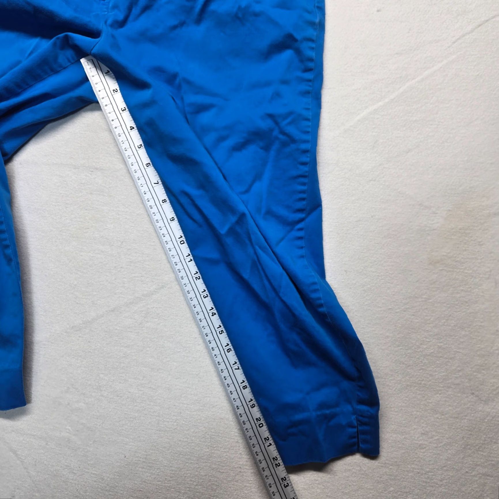 Vintage VINTAGE Kim Rogers Pants Women Solid Blue Cropped Straight 26.75in Inseam Size 16, High Rise, Regular Length, Casual Clothing Size 38" / US 16 / IT 52 - 5 Thumbnail
