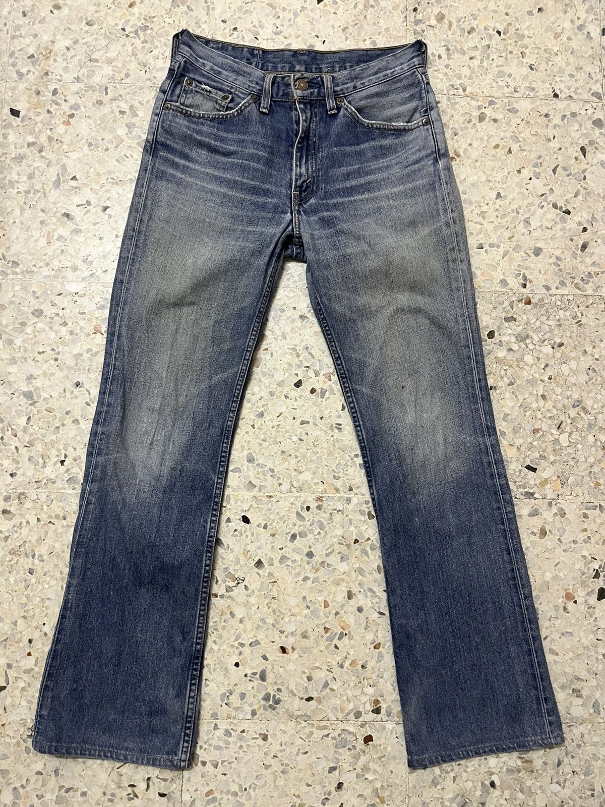 vintage levis 517 boot cut light blue jeans
