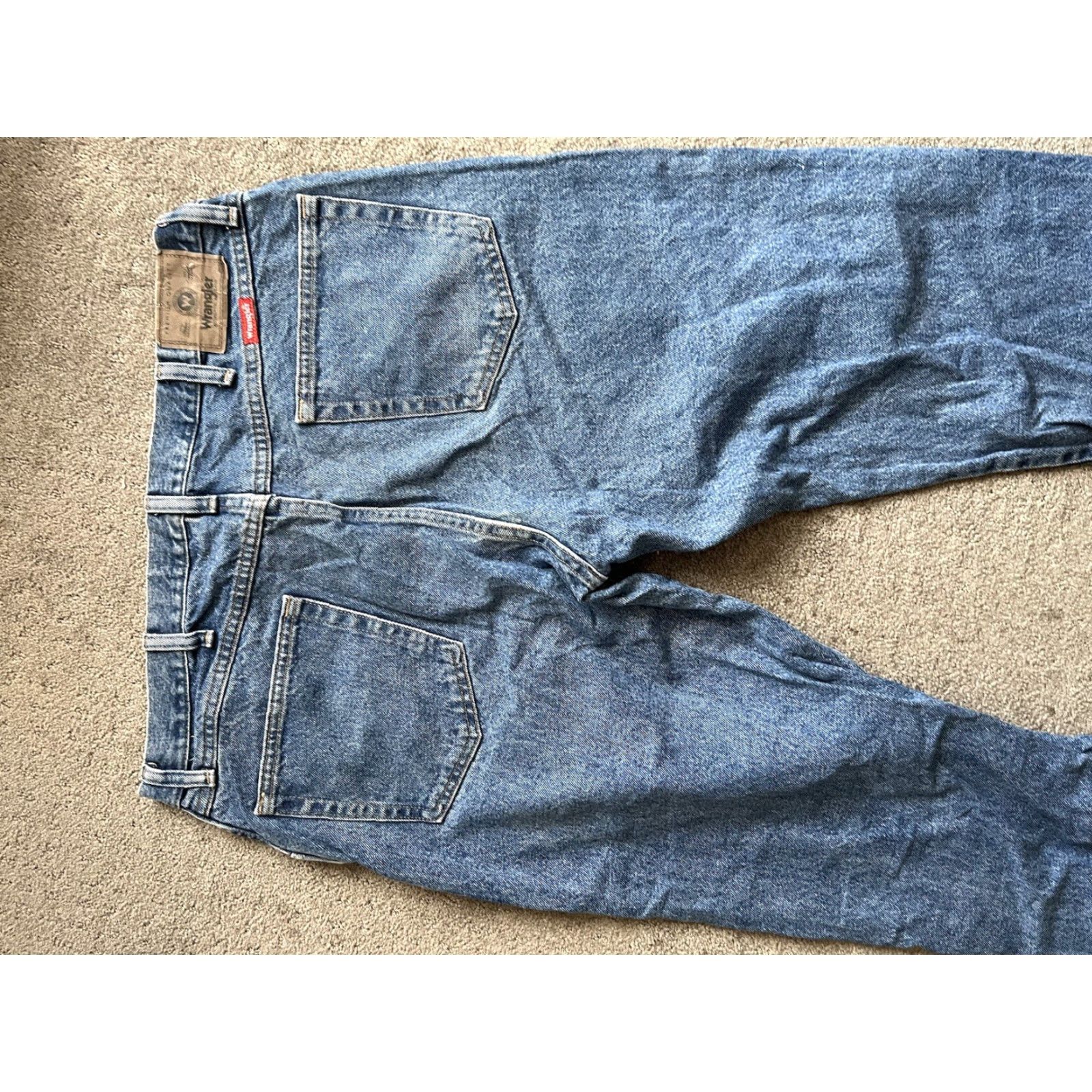 Wrangler VINTAGE Wrangler Mens Regular Fit 100% Cotton Blue Jeans Size 38x30 Distressed Size US 38 / EU 54 - 2 Thumbnail