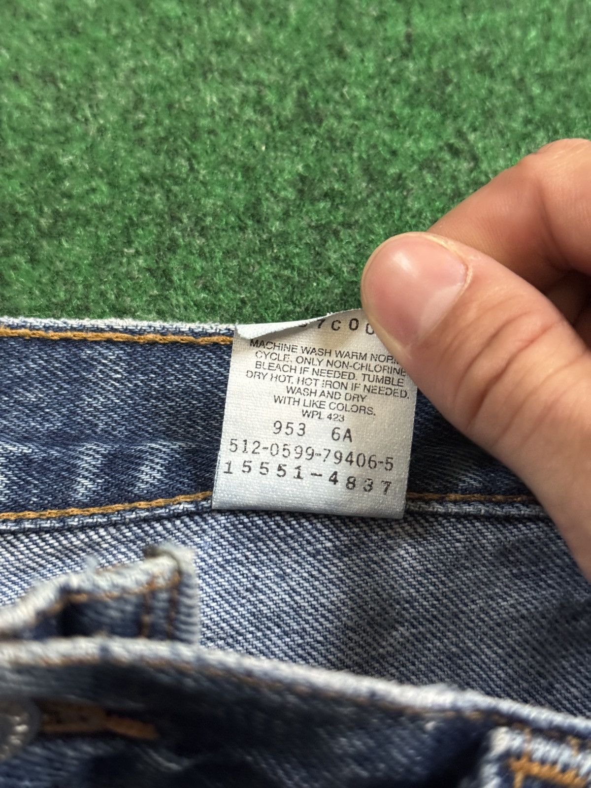 Levi's Vintage Clothing Vintage 90s Levi’s 550 Relaxed Taper 28x30 Denim Jeans Size 30" / US 8 / IT 44 - 5 Thumbnail