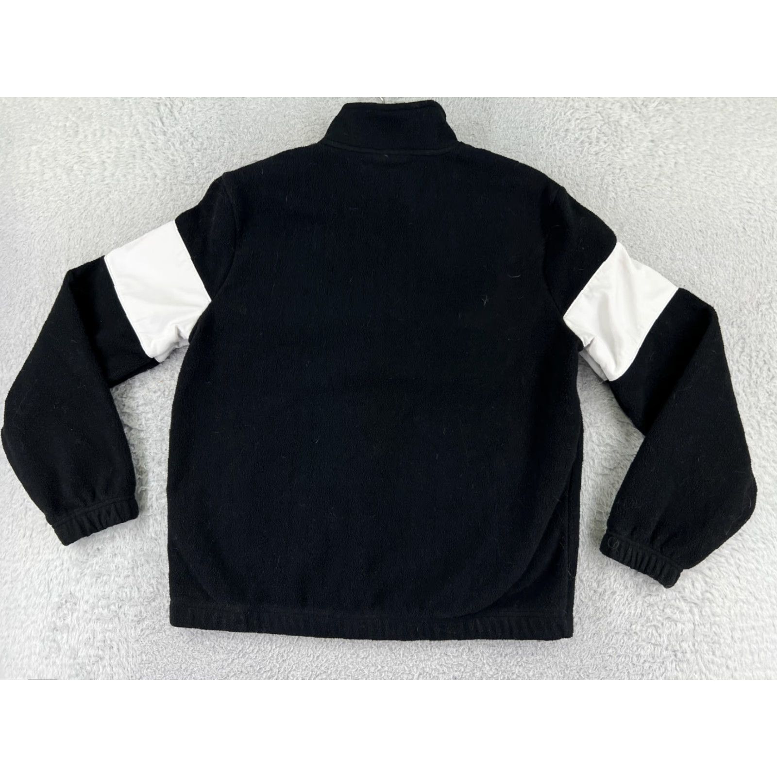 Fila VINTAGE FILA Sweater Womens Small Black Logo 1/4 Zip Mock Neck Fleece Size S / US 4 / IT 40 - 2 Thumbnail