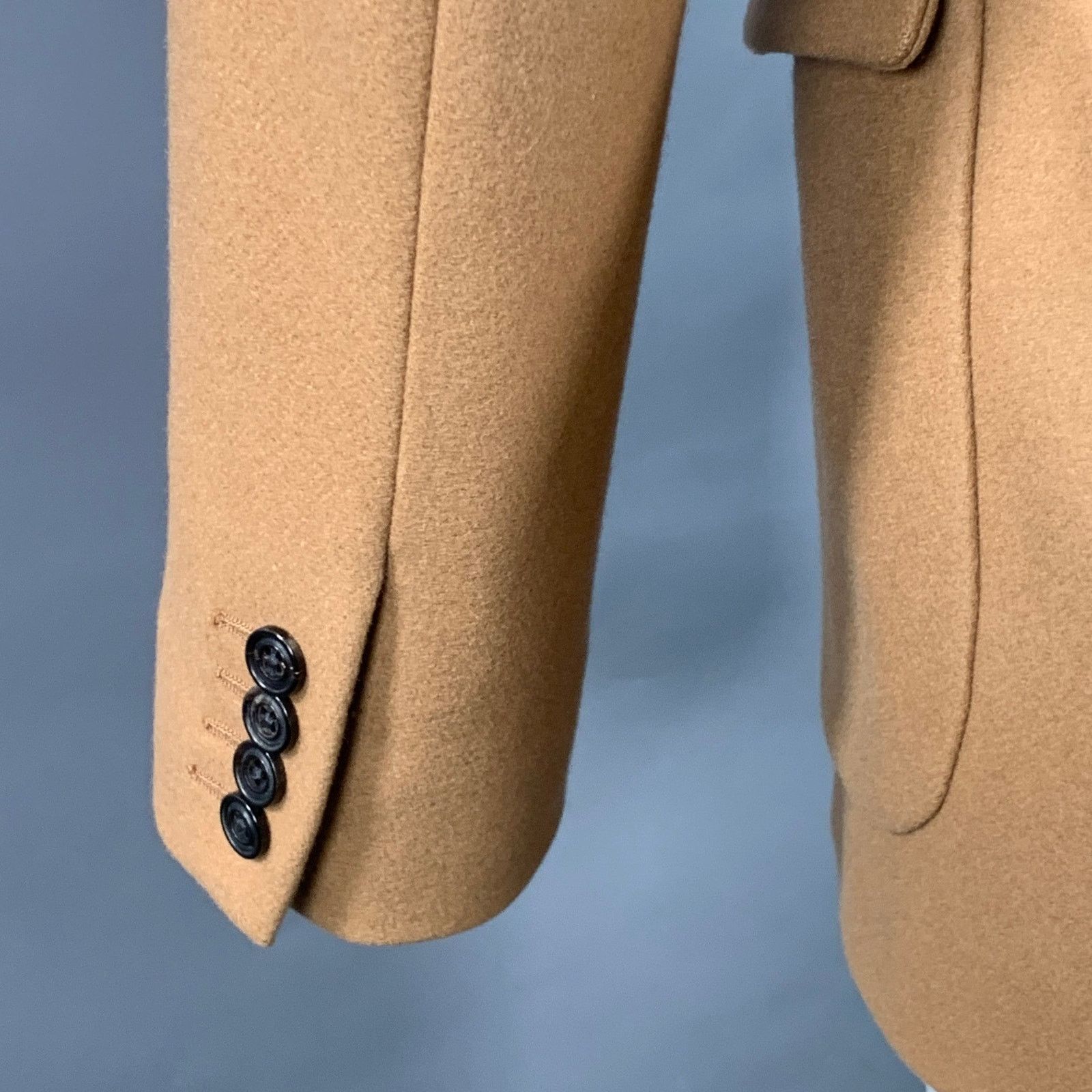 Lardini Size 40 Regular Tan Wool Notch Lapel Sport Coat Size 40R - 4 Thumbnail
