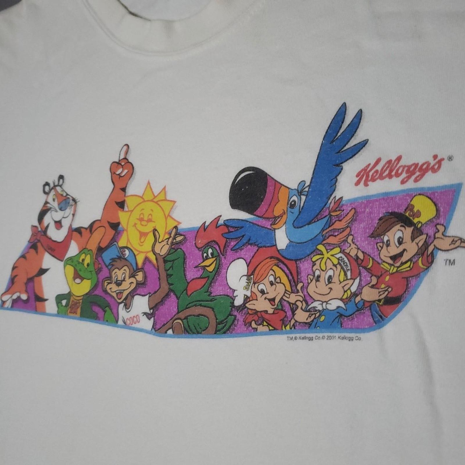 Vintage Rare 90s Kelloggs Mascot cereal tee Mens 2XL Size US XXL / EU 58 / 5 - 1 Thumbnail