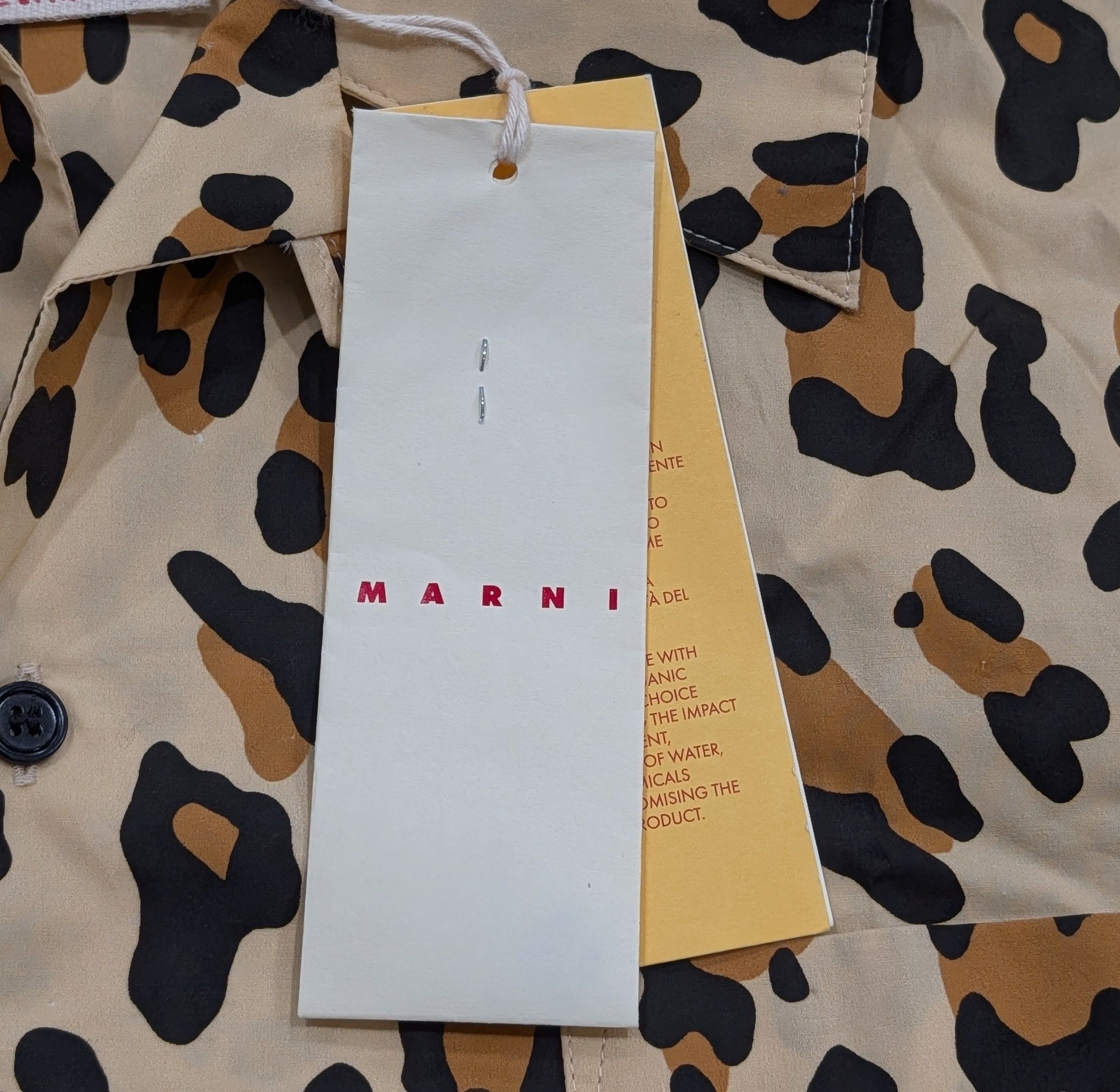 Marni MARNI SS Cotton Button Up Shirt Leopard Multi 54 US 44 Size US L / EU 52-54 / 3 - 7 Thumbnail