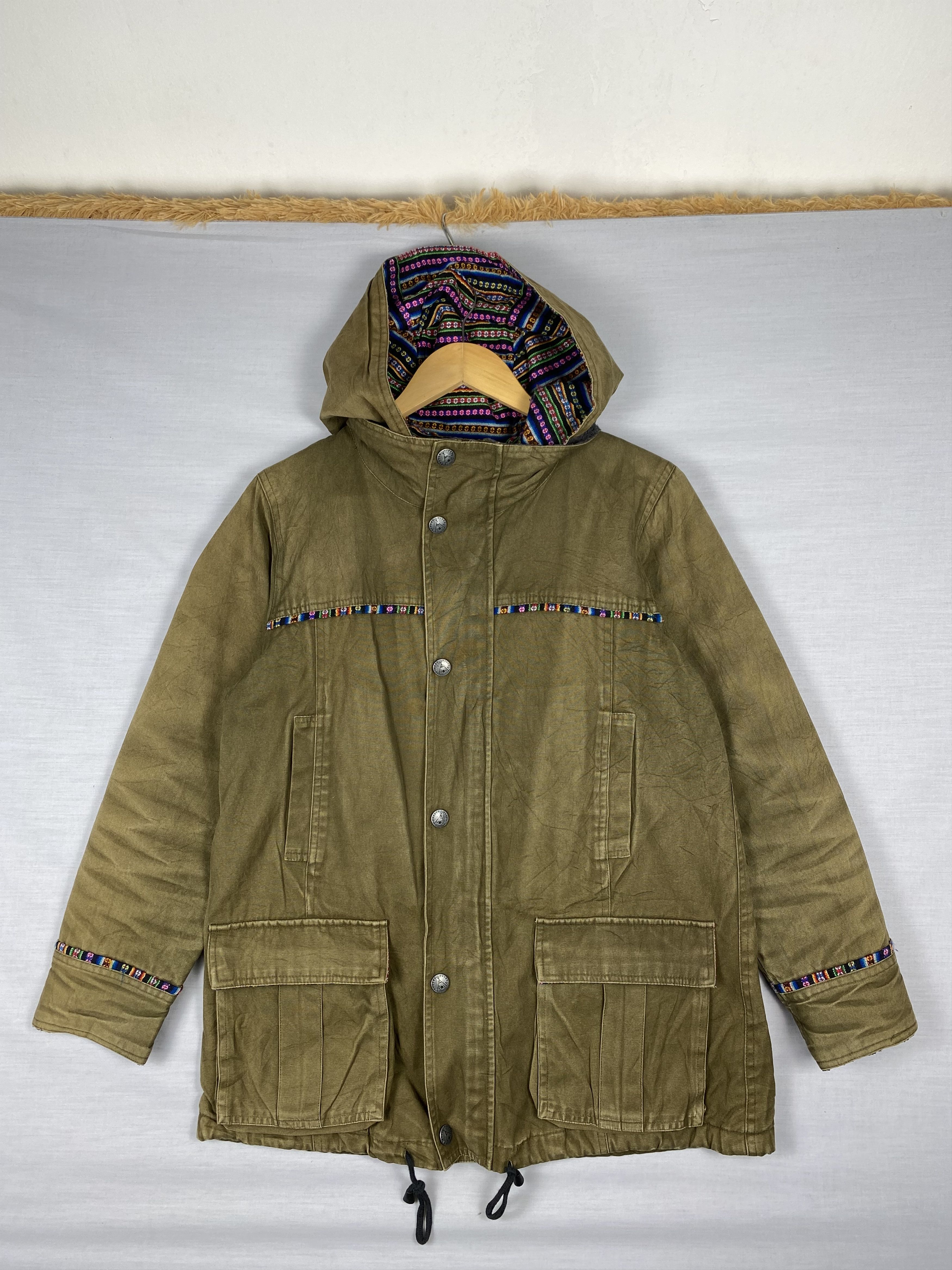 Japanese Brand Vintage Titicaca Hoodie Multi Pocket Tinder Trucker Jacket Size US M / EU 48-50 / 2 - 1 Thumbnail