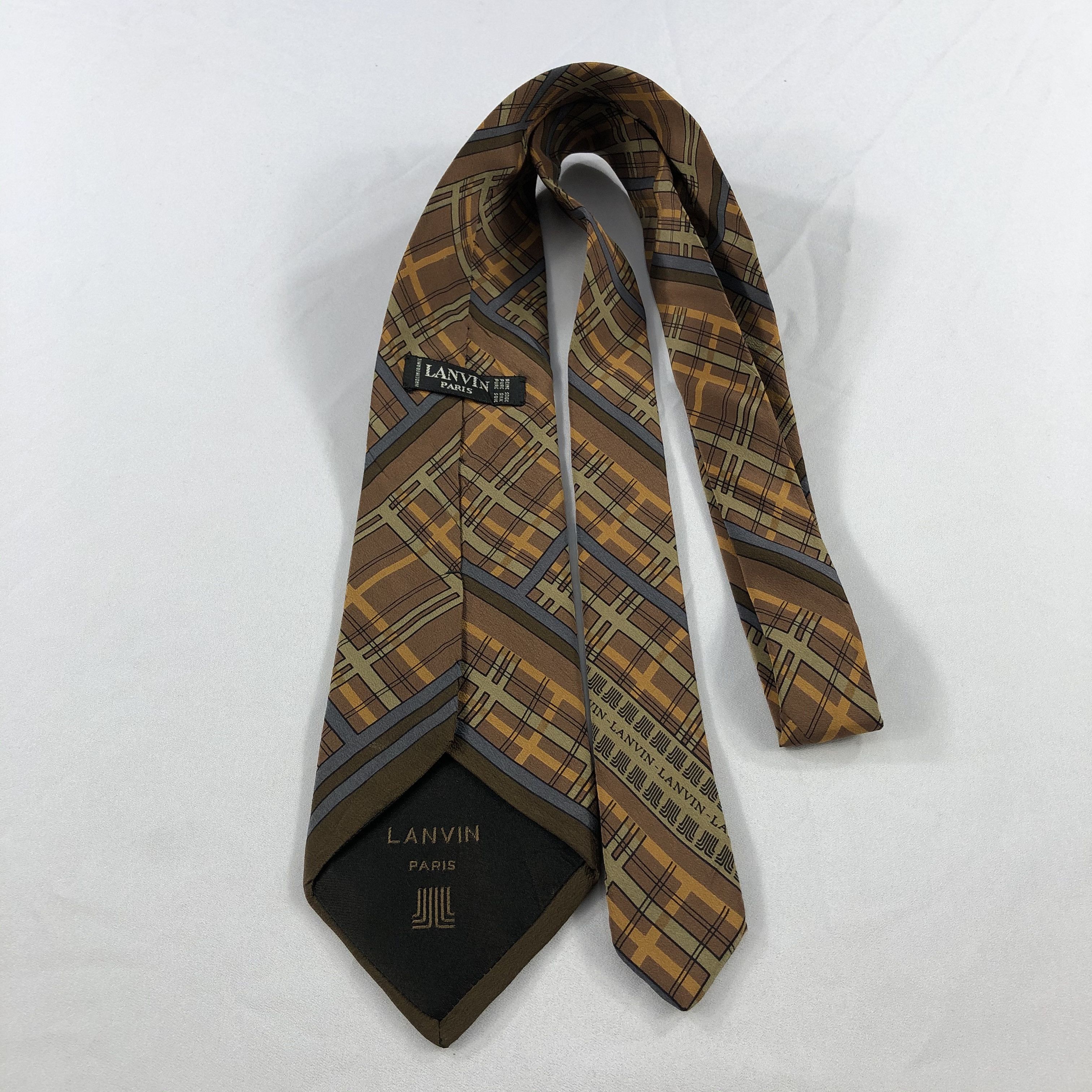 Lanvin × Vintage Lanvin Silk Neck Ties T65 Size ONE SIZE - 2 Thumbnail