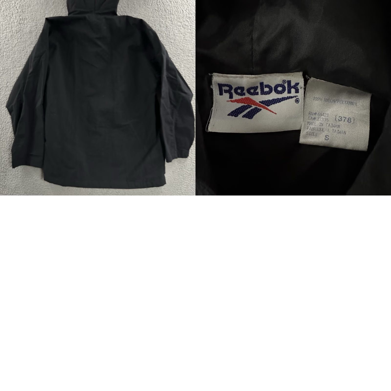 Reebok VINTAGE Reebok Jacket Windbreaker Mens Black Size S Half Zip 100% Nylon Size US S / EU 44-46 / 1 - 9 Thumbnail