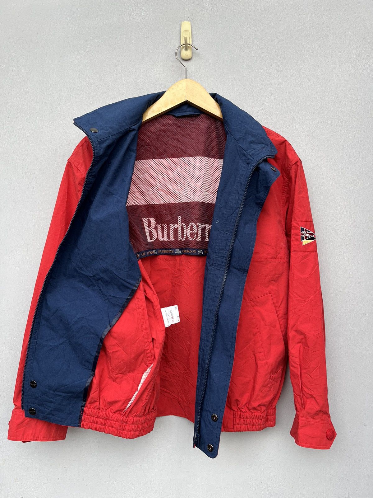 Burberry × Vintage Burberry Sports Vintage Logo Bomber Jacket Size US L / EU 52-54 / 3 - 1 Thumbnail