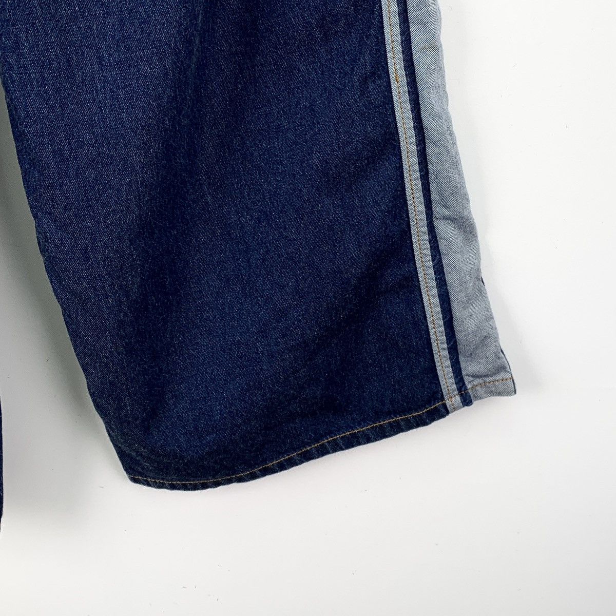 Dior Dior Dark Blue Side Logo Letter Denim Wide-leg Pants K26WX Size 24" / US 00 / IT 34 - 5 Thumbnail