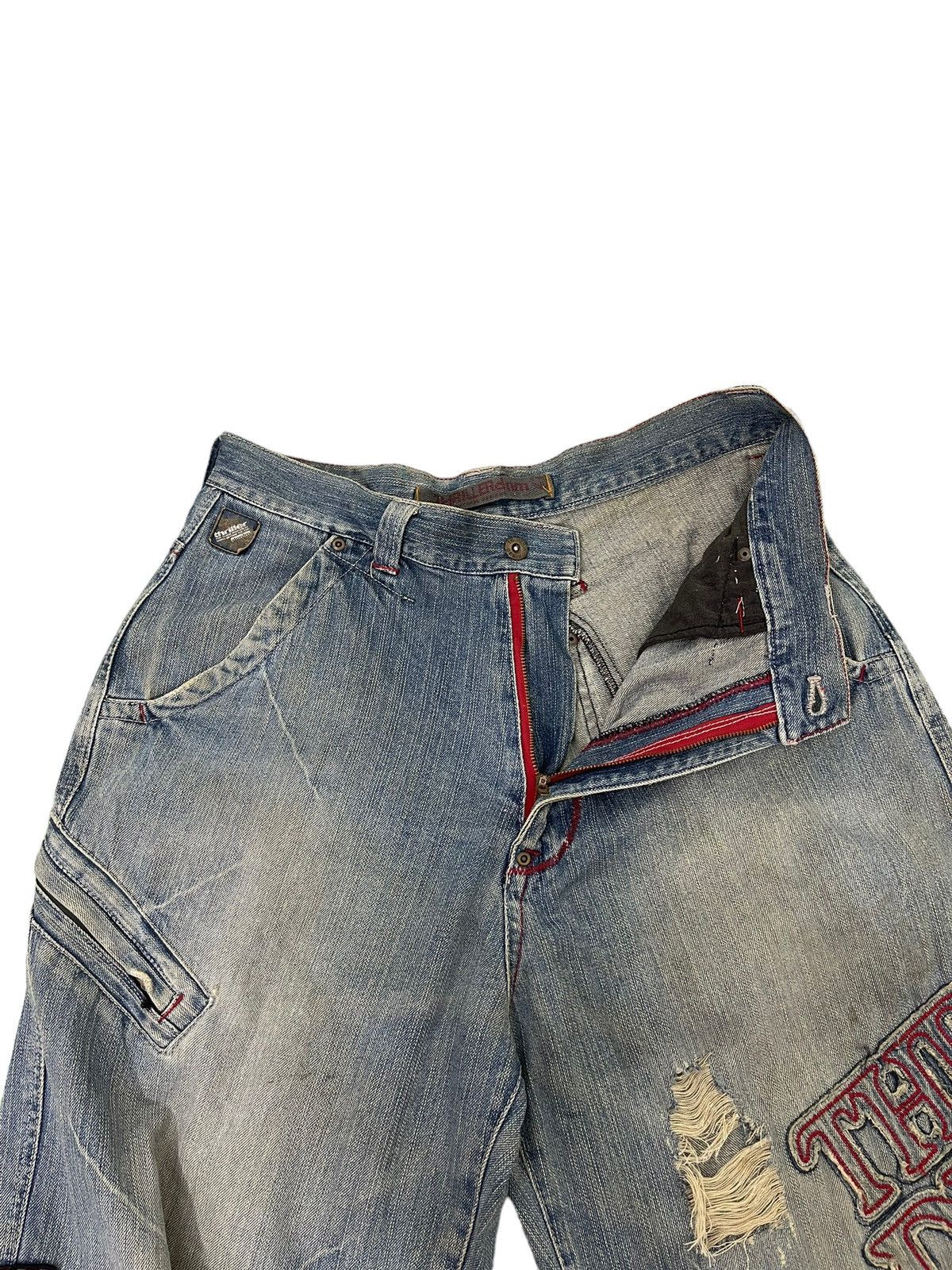 Japanese Brand Baggy Jeans Vtg Thriller Denim Distress Wide Denim 6🟦3 Size US 33 - 11 Thumbnail