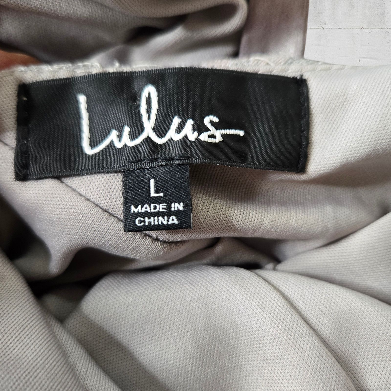 Other Lulus Gray Lace Halter Dress Large Cocktail Mini Size L / US 10 / IT 46 - 6 Thumbnail