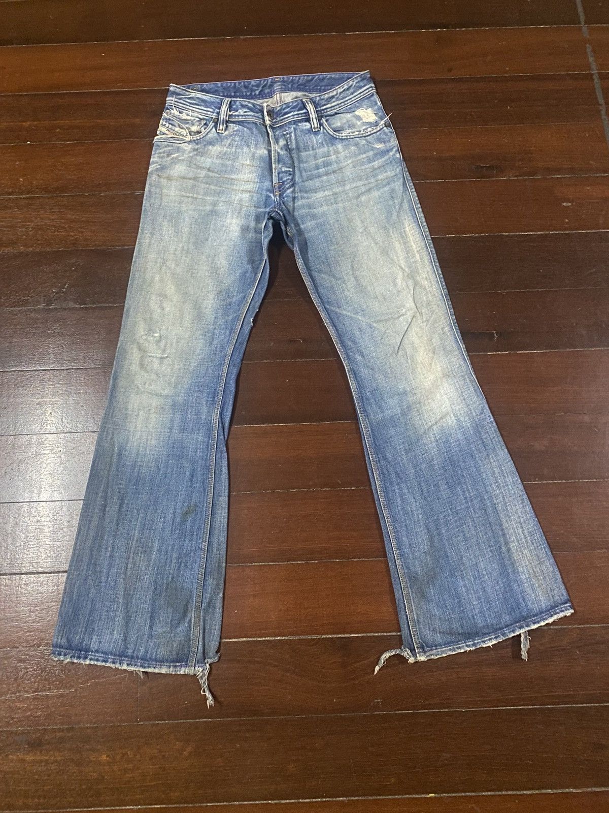 Diesel Vintage y2k Diesel Jeans Flared boot cut distressed wide Size US 33 - 1 Thumbnail