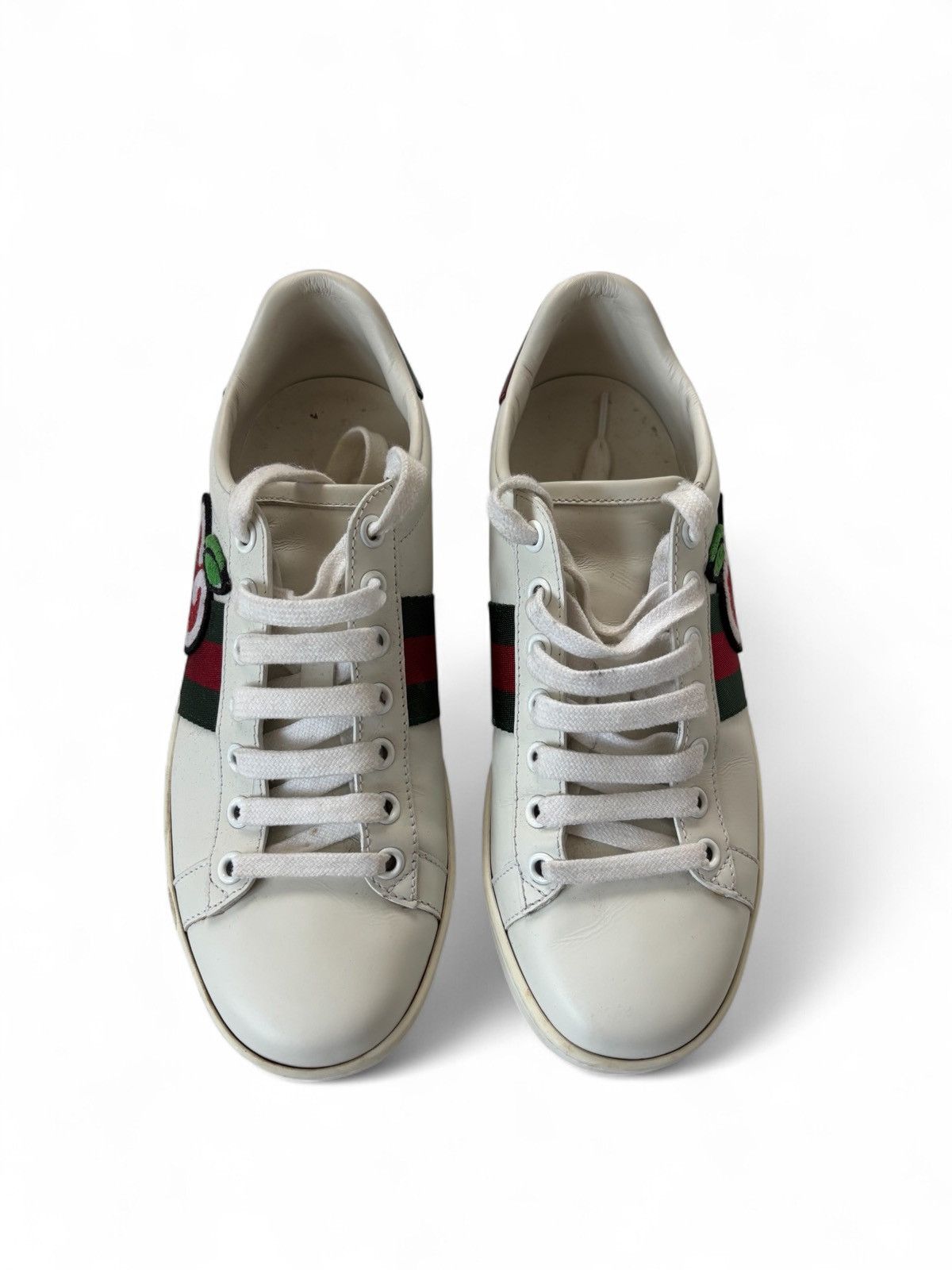 Gucci Gucci Ace GG Apple leather sneakers Size US 7 / IT 37 - 3 Thumbnail
