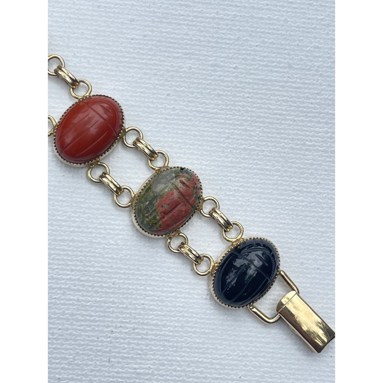 Vintage Vintage Sterling Silver Scarab Bracelet Signed JOJAK Size ONE SIZE - 8 Thumbnail
