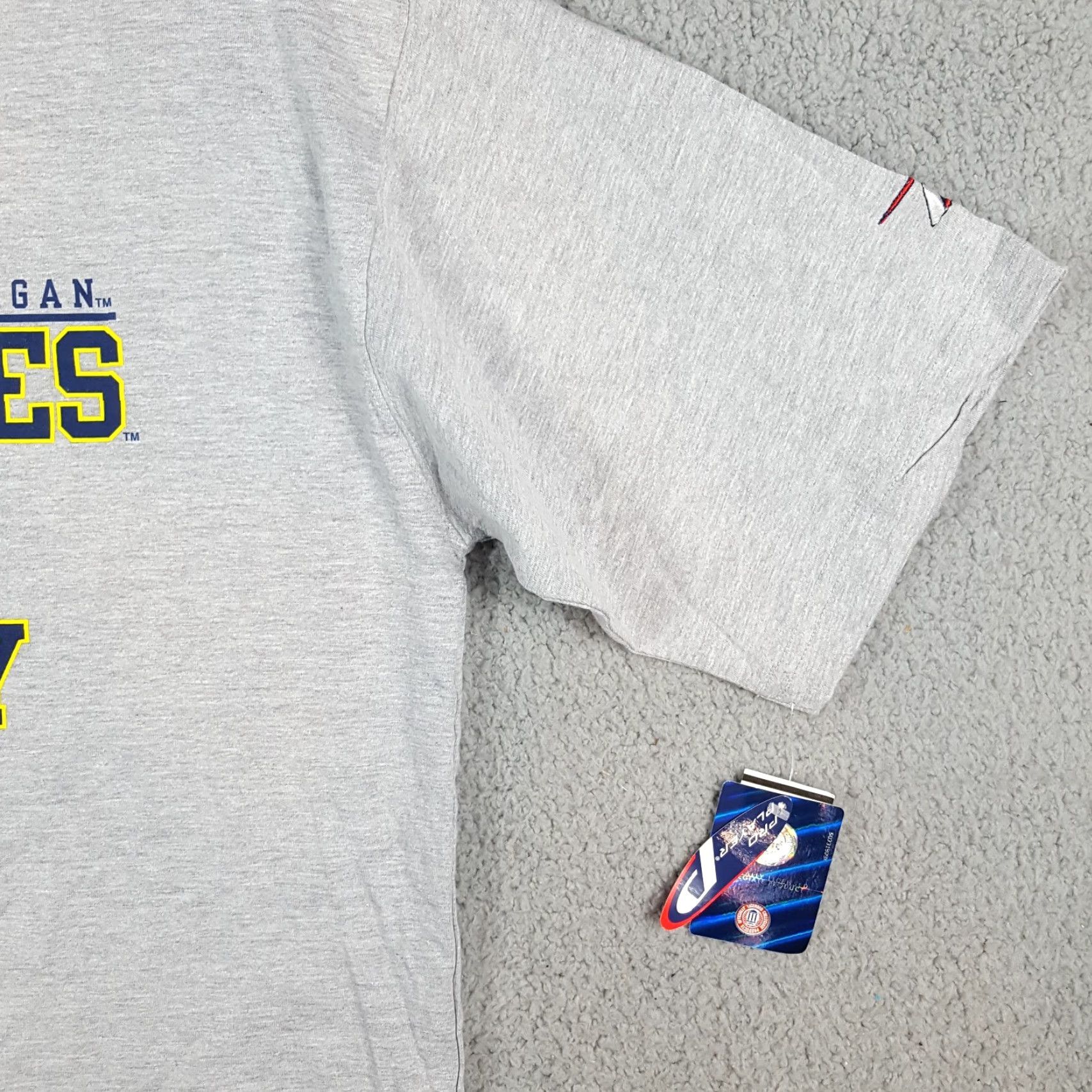 Pro Player Vintage Pro Player Michigan Wolverines College Football T-Shirt Men’s Medium Gray 2000s Y2K Logo Embroidered Size US M / EU 48-50 / 2 - 3 Thumbnail