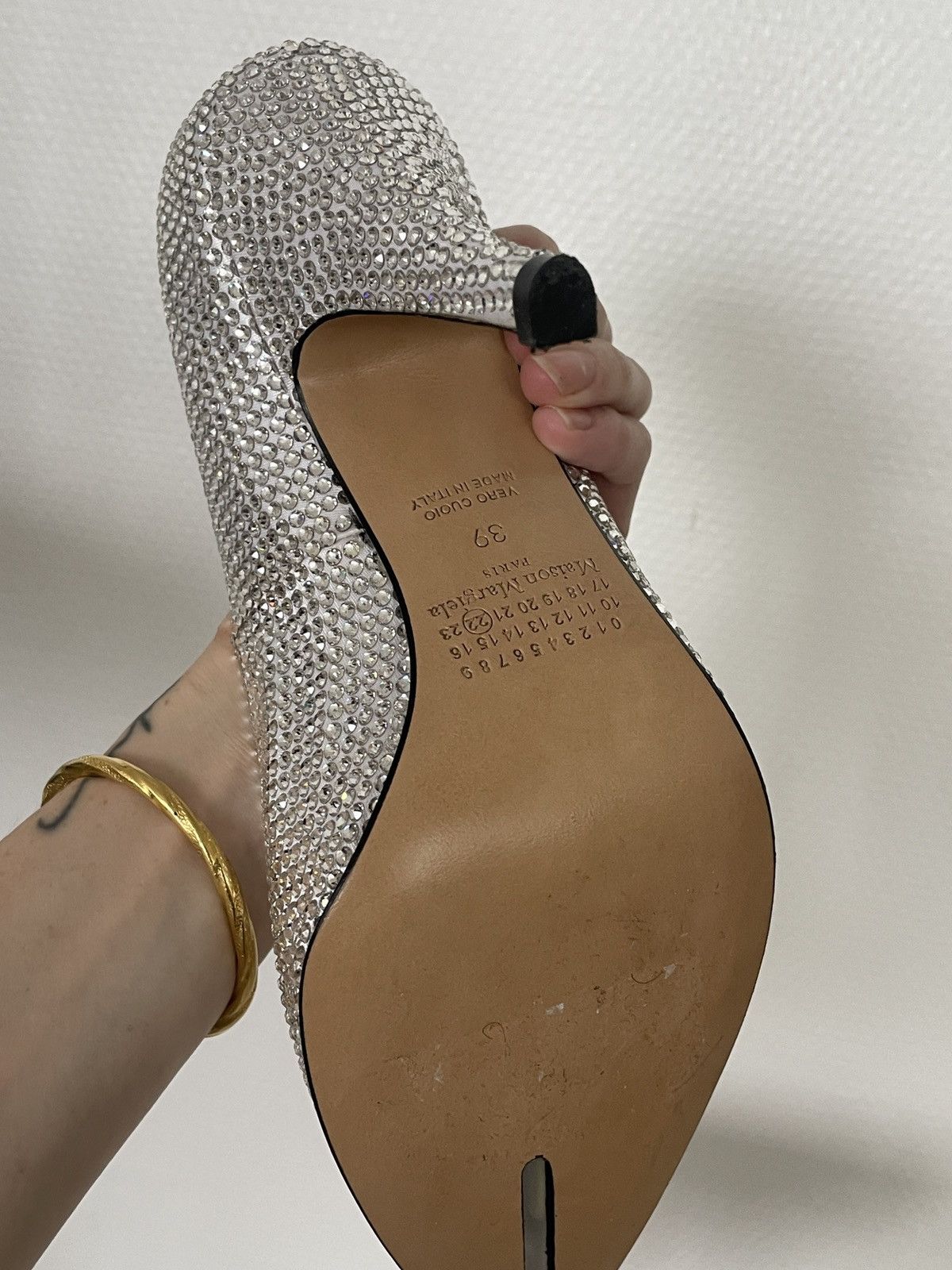 Maison Margiela Tabi silver heels Size US 9 / IT 39 - 9 Thumbnail