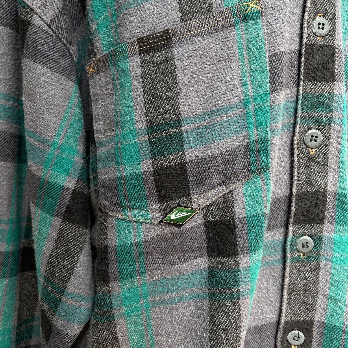 Quiksilver × Vintage 90s Vintage Flanel QUICK SILVER Made IN USA Size US L / EU 52-54 / 3 - 4 Thumbnail