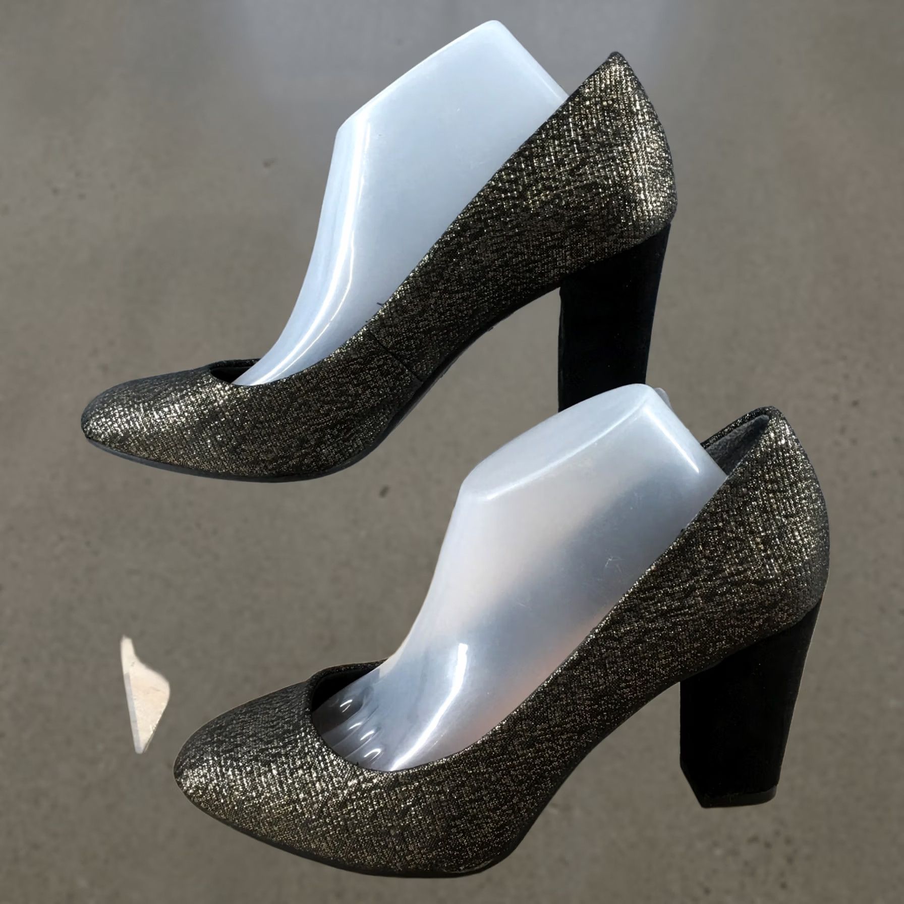 Style & Co Style&Co Gold Fabric High Heels Pumps Womens 6.5 M Asyaa Classic Slip On Shoes Size US 7 / IT 37 - 1 Thumbnail
