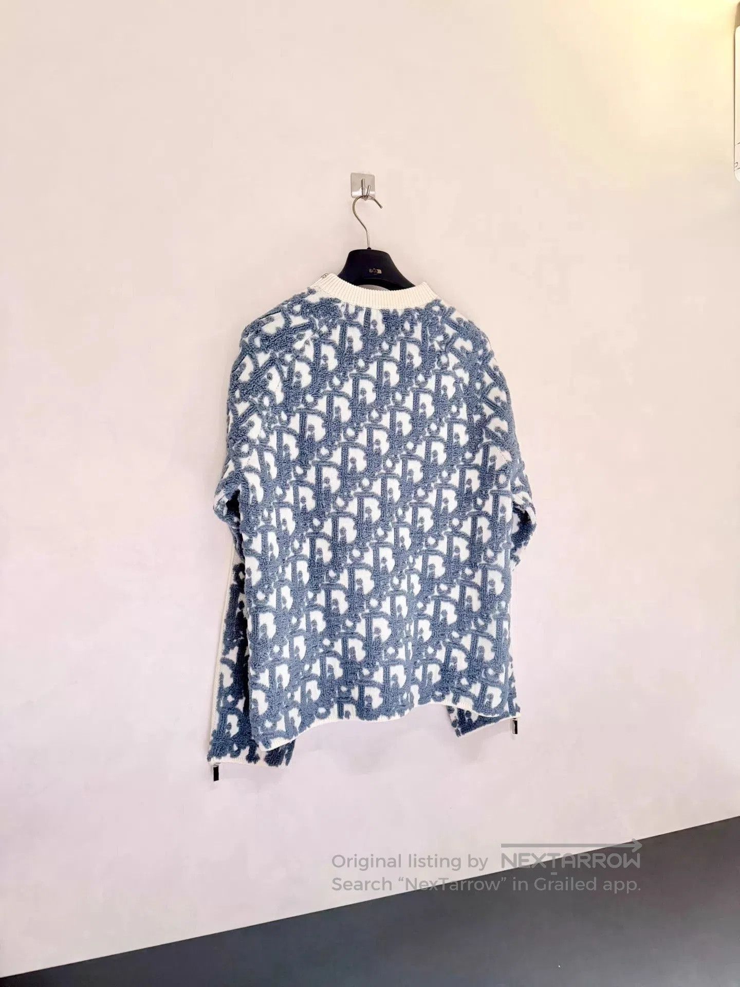 Dior Blue Patterned Long Sleeve Sweater. Size US S / EU 44-46 / 1 - 2 Thumbnail
