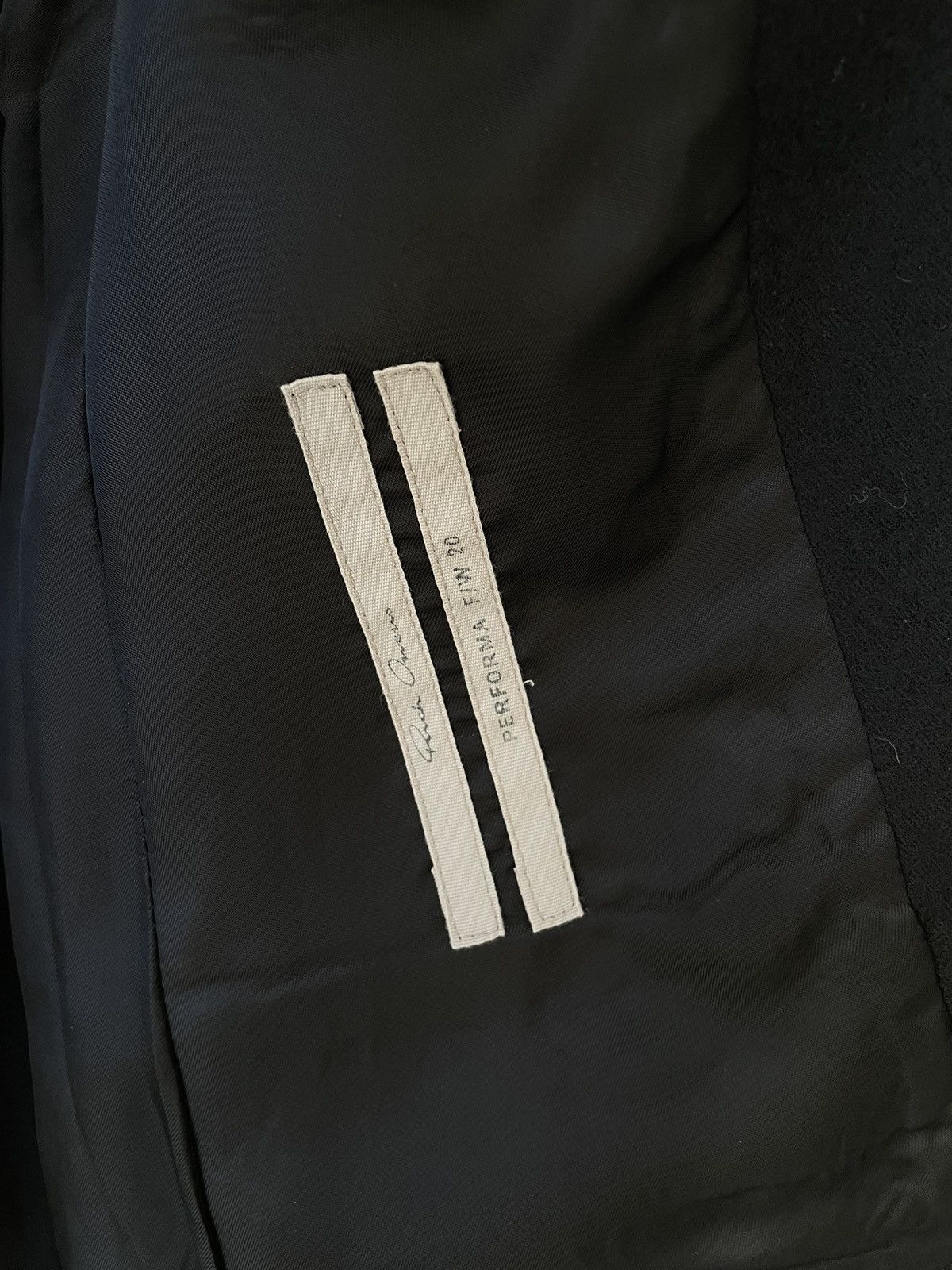 Rick Owens Rick Owens Black Wool Flannel Zionic Jacket Size XS / US 0-2 / IT 36-38 - 4 Thumbnail