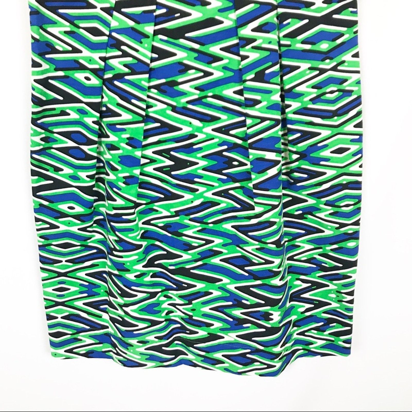 Other Shoshanna Silk Zig Zag Green Sheath Dress sz 8 Size M / US 6-8 / IT 42-44 - 5 Thumbnail
