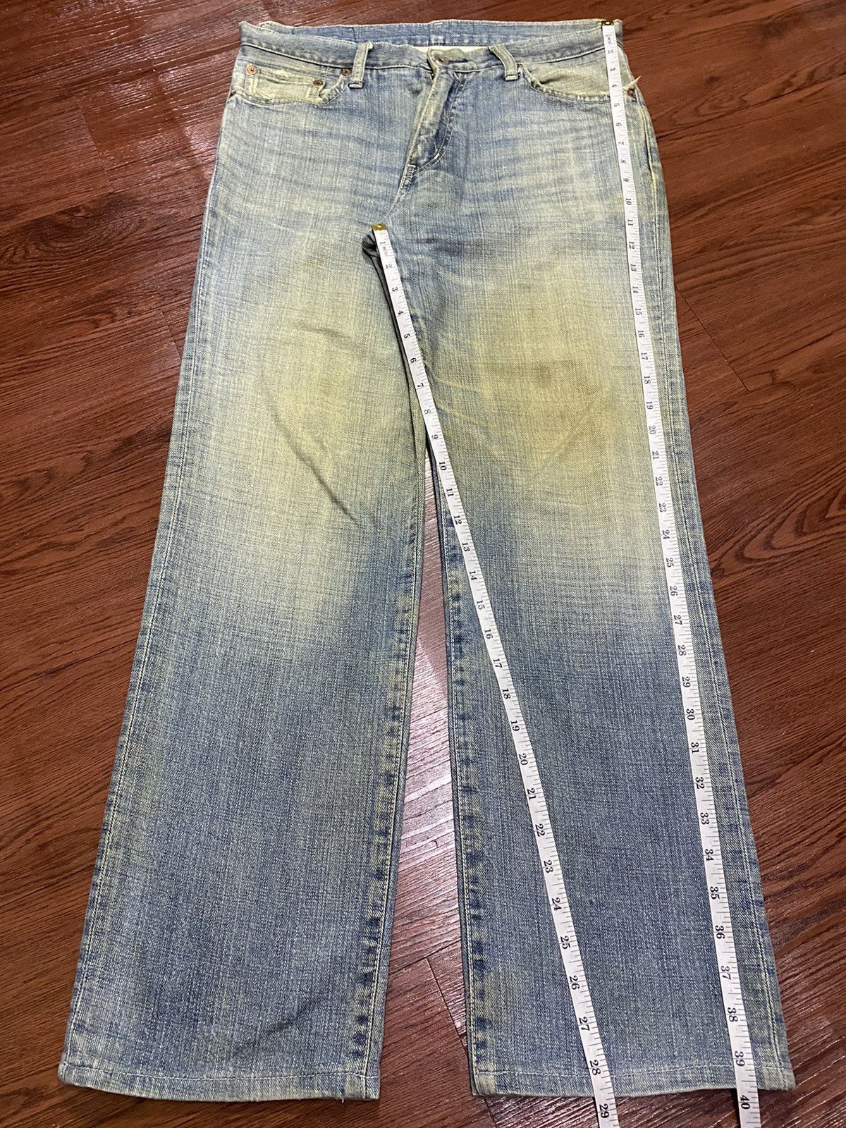 Japanese Brand Vintage Uniqlo S002 Faded Wash Loose Jeans Size US 33 - 15 Thumbnail