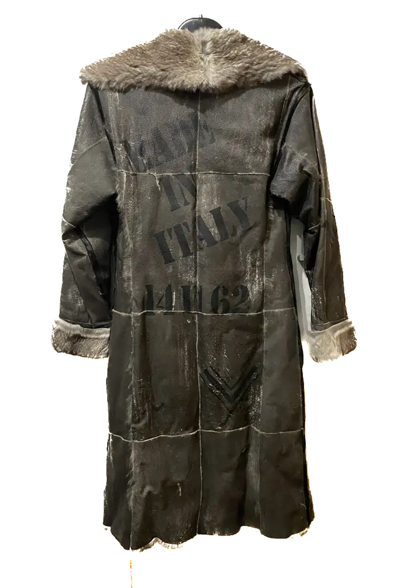 Dolce & Gabbana RABBIT FUR LEATHER LONG COAT Size XS / US 0-2 / IT 36-38 - 2 Thumbnail