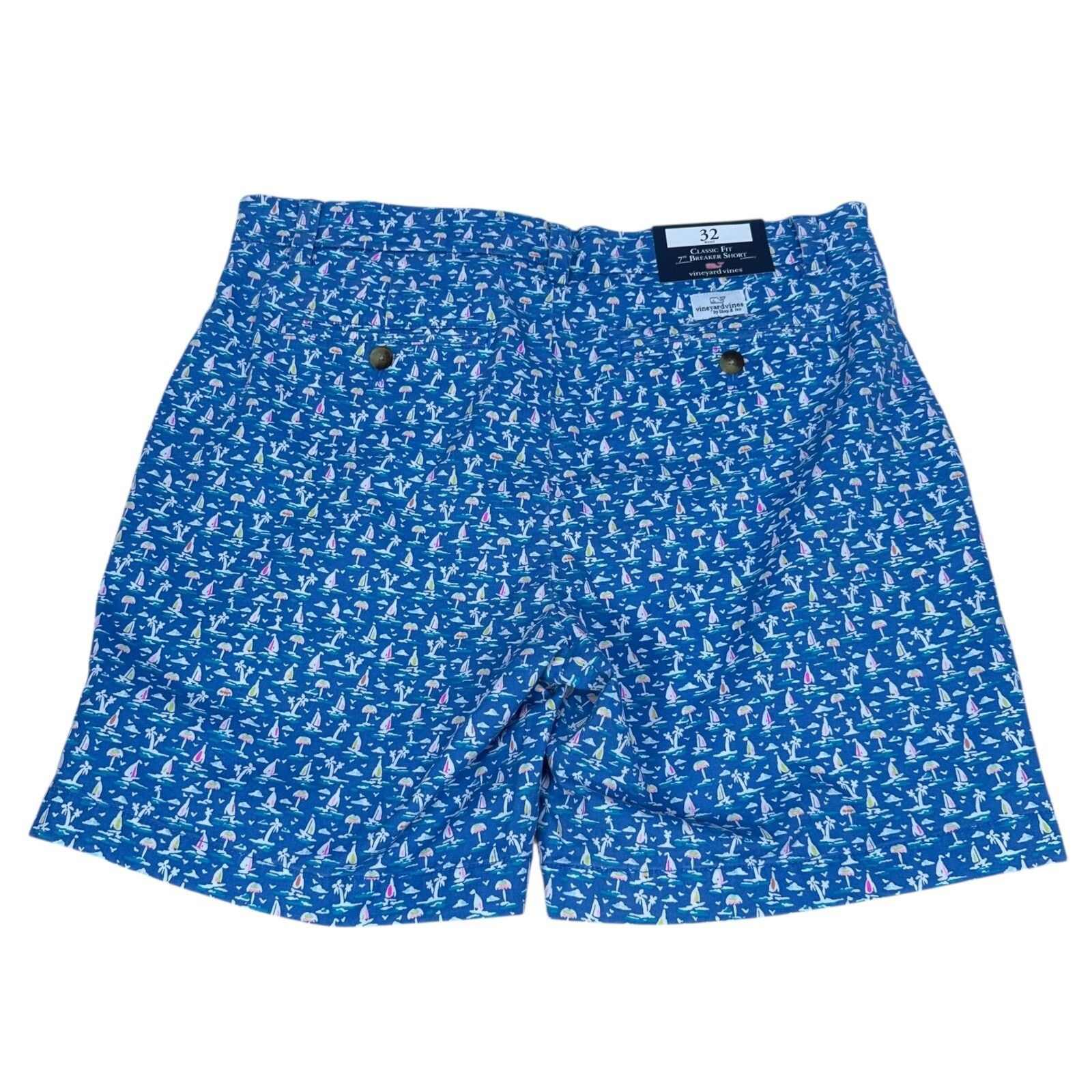 Vineyard Vines Vineyard Vines 7” Breaker Short Men’s 32 Blue AOP Cotton New Size US 32 / EU 48 - 2 Thumbnail