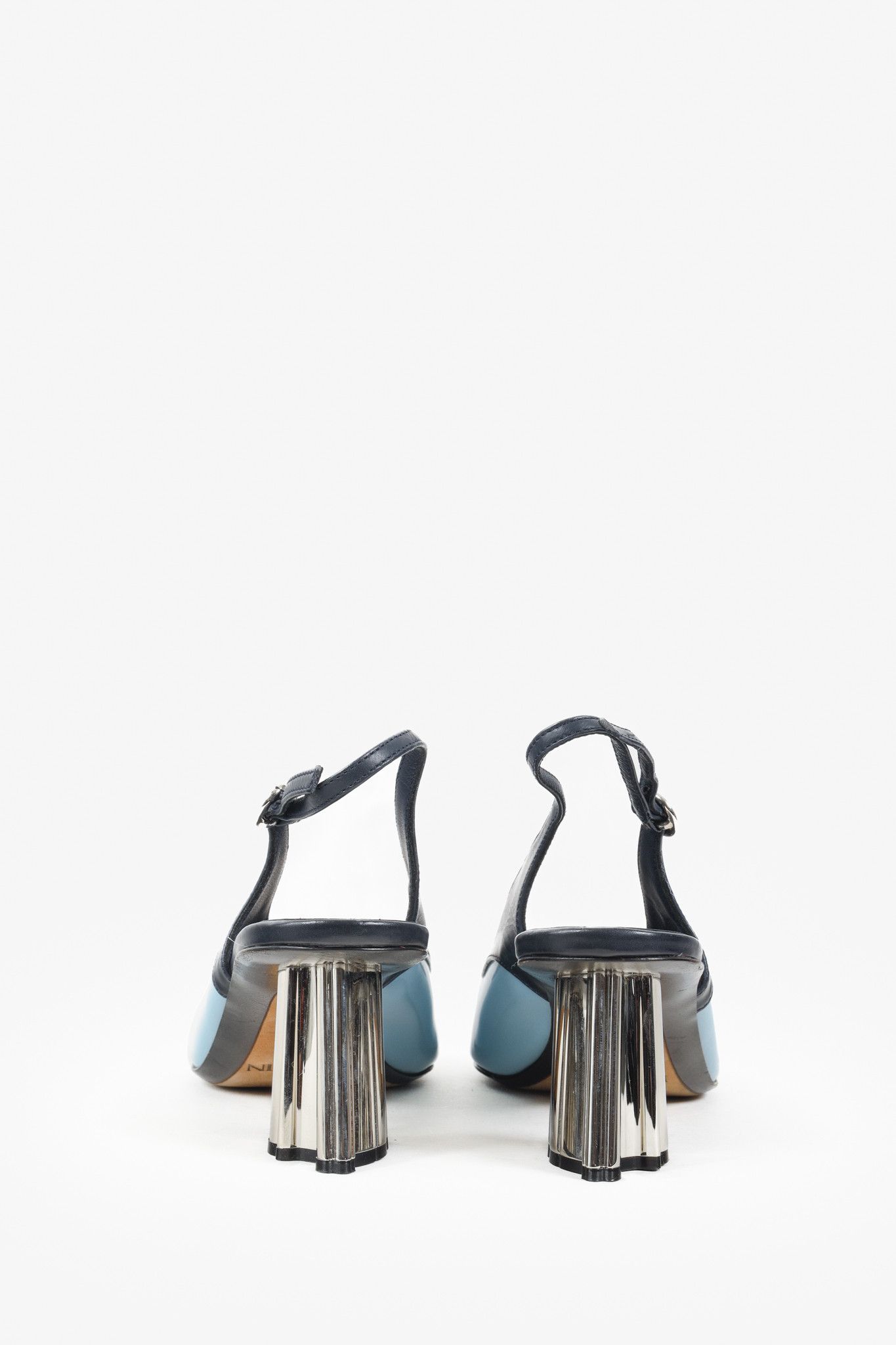 Lanvin Lanvin M&E Leather Slingback Heels Size US 8 / IT 38 - 3 Thumbnail