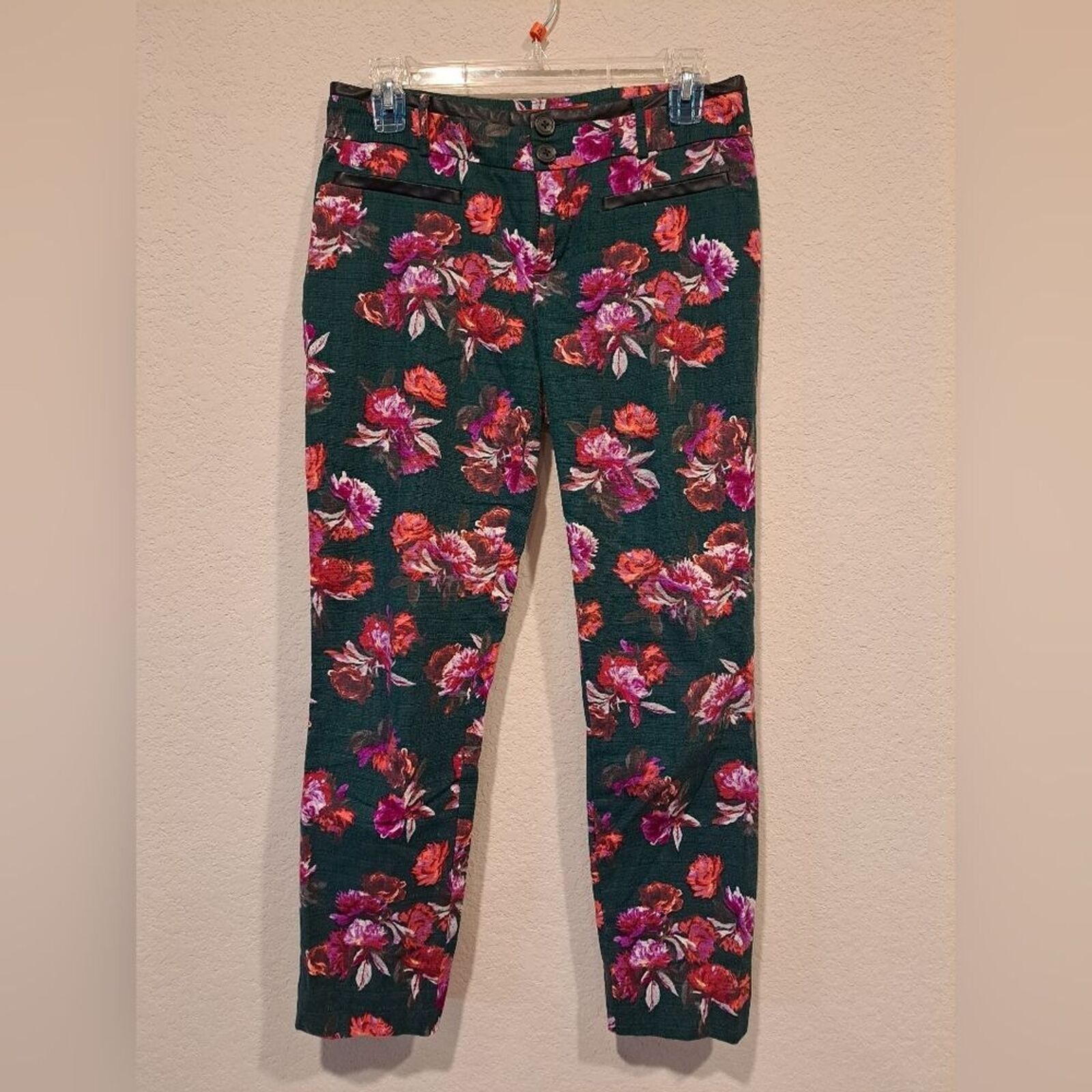 Anthropologie Anthropologie Cartonnier floral Charlie ankle trousers, sz 4 Size 27" / US 4 / IT 40 - 1 Thumbnail