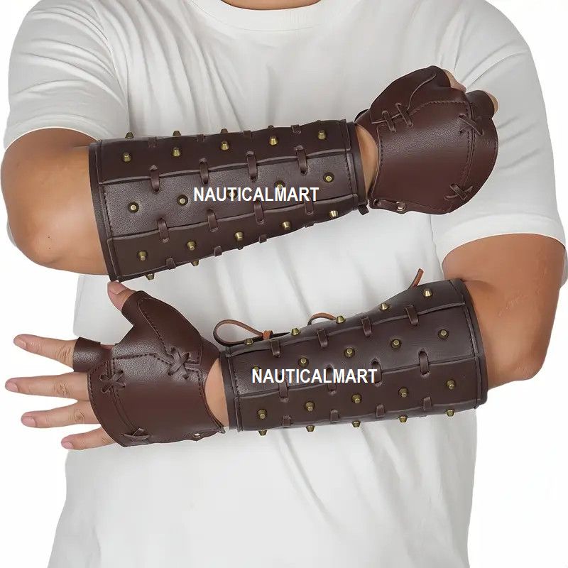Other Viking Knight Faux Leather Arm Guards Size ONE SIZE - 1 Thumbnail
