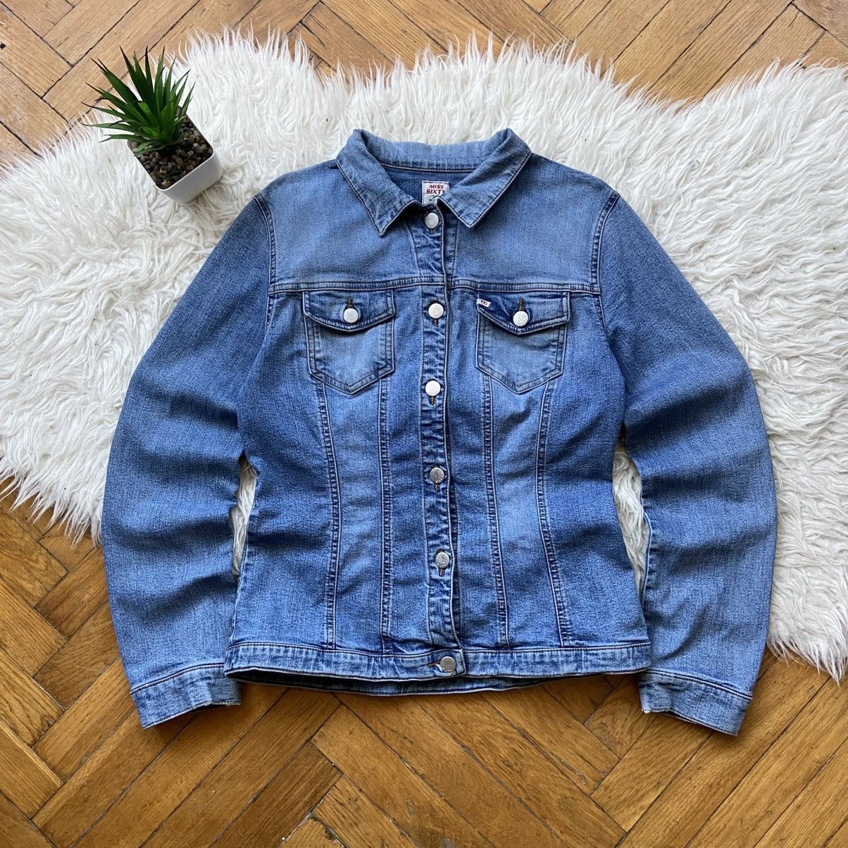 Miss Sixty 📌 Vintage 00s Miss Sixty Denim Crop Y2K Jacket Size M / US 6-8 / IT 42-44 - 1 Thumbnail