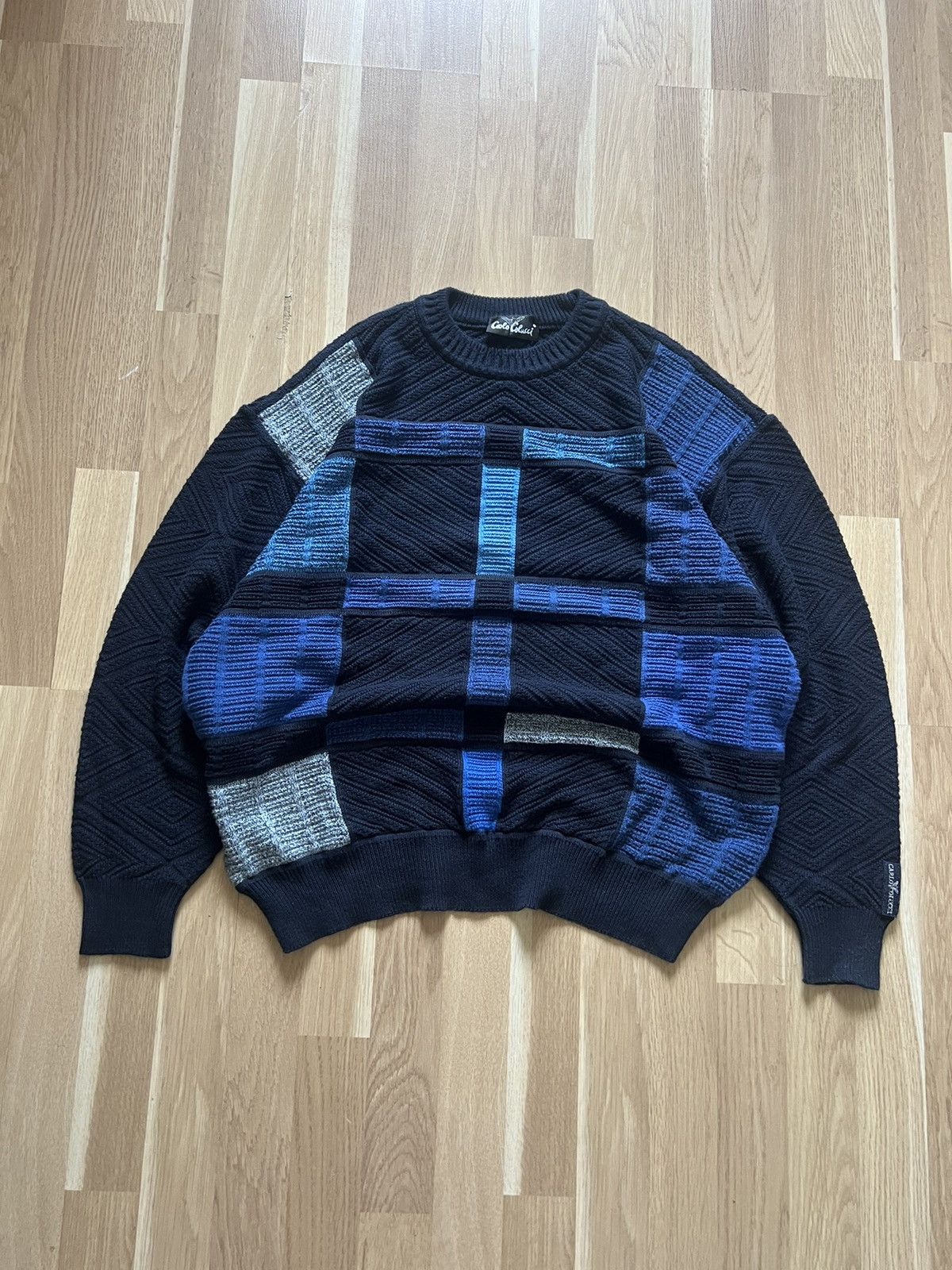 Carlo Colucci × Vintage Carlo Colucci vintage knitted sweater coogi style 90s Size US L / EU 52-54 / 3 - 1 Thumbnail