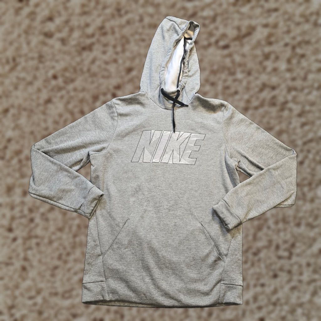 Nike Nike Sweatshirt Mens Hoodie Gray Logo Drifit Pockets Pullover Regular M Size US M / EU 48-50 / 2 - 1 Thumbnail