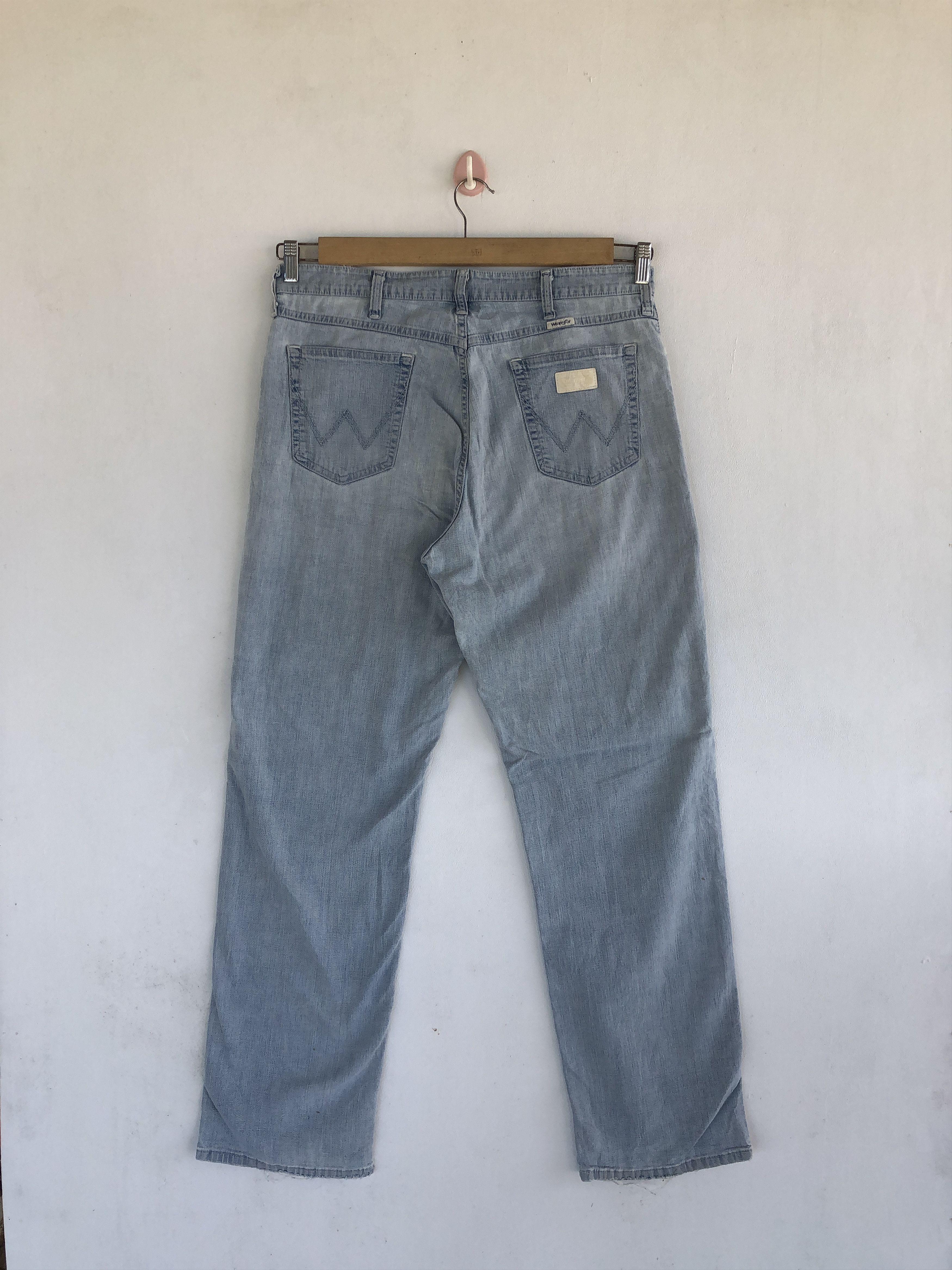 Jean Vintage Wrangler Light Wash Jeans Wrangler Denim Pants Size US 34 / EU 50 - 2 Thumbnail