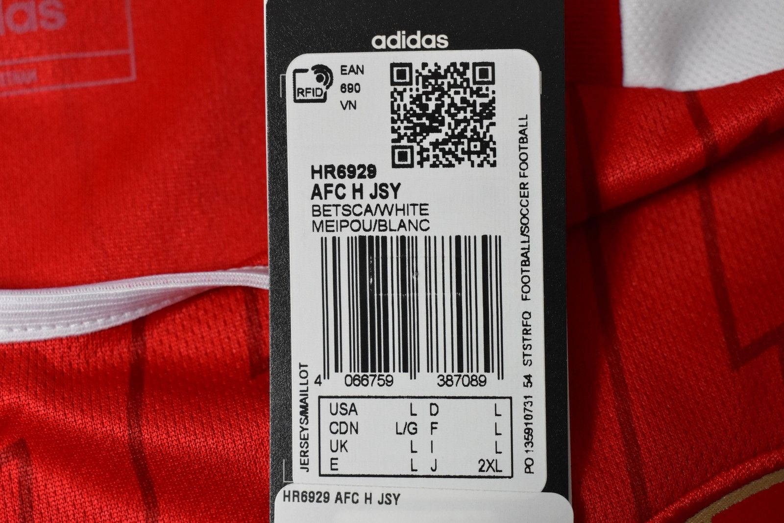 Adidas 2023-24 adidas ARSENAL FC Home Shirt Official SIZE L Size US L / EU 52-54 / 3 - 11 Thumbnail