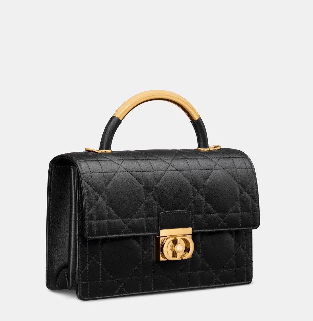 Dior MEDIUM DIOR ANGE BAG Black Macrocannage Lambskin Size ONE SIZE - 1 Thumbnail